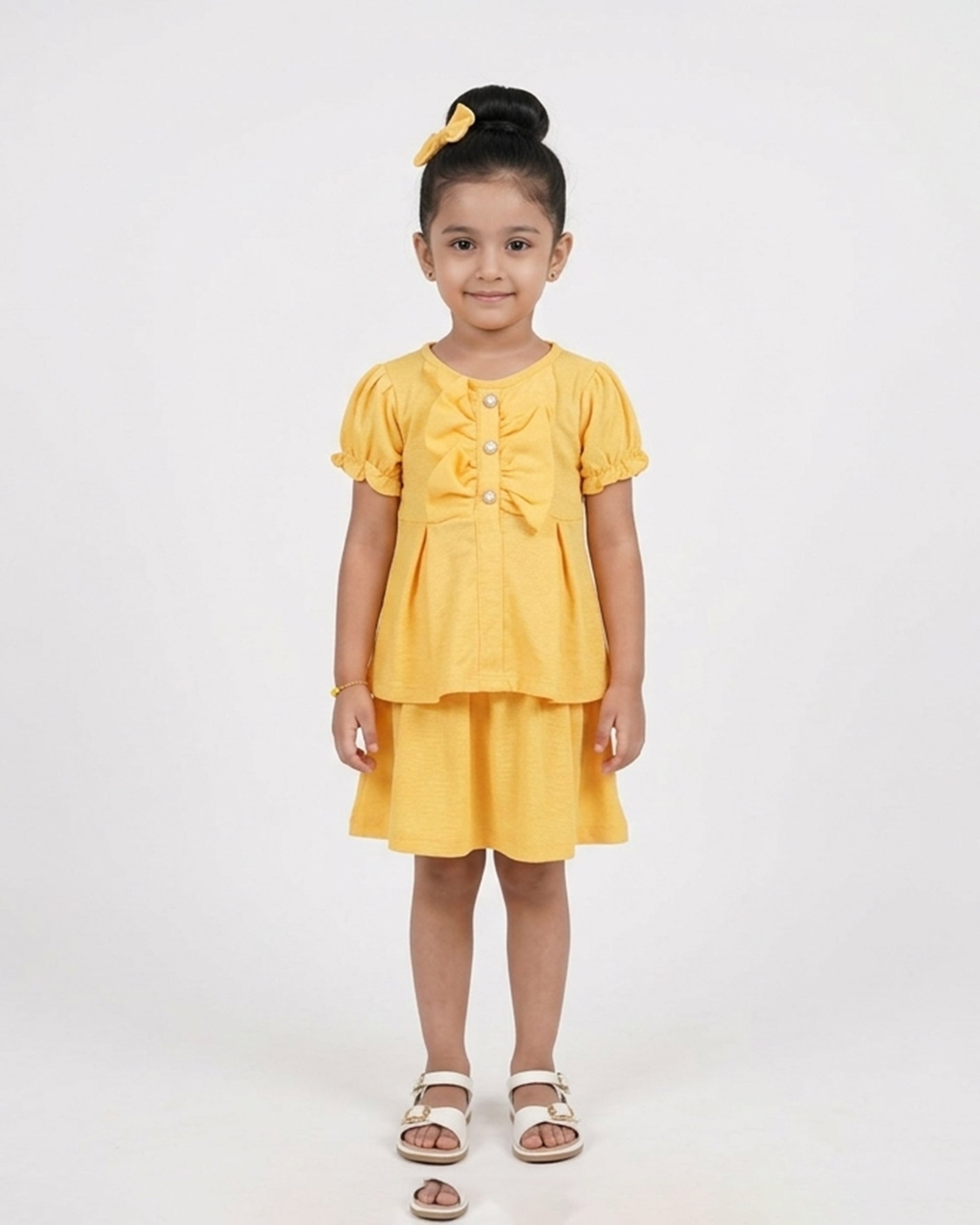 Valuables Girl’s Half Sleeves Skirt Suit