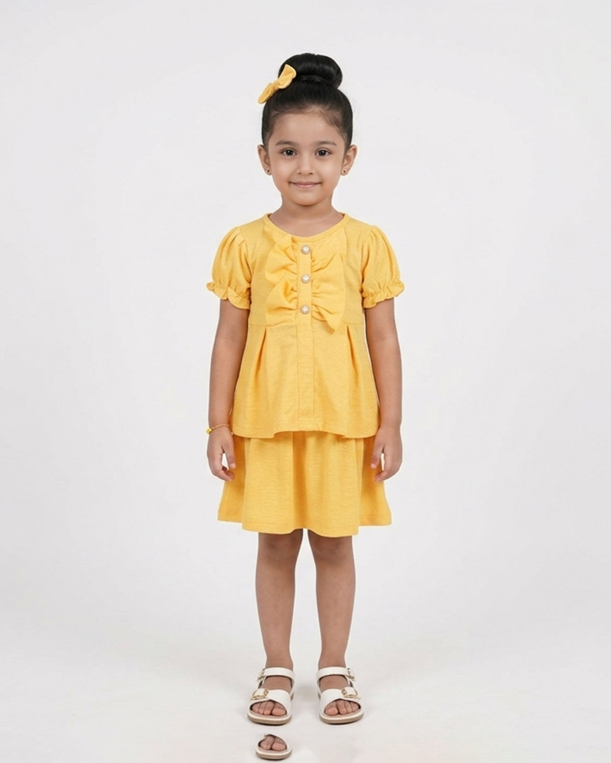 Valuables Girl’s Half Sleeves Skirt Suit