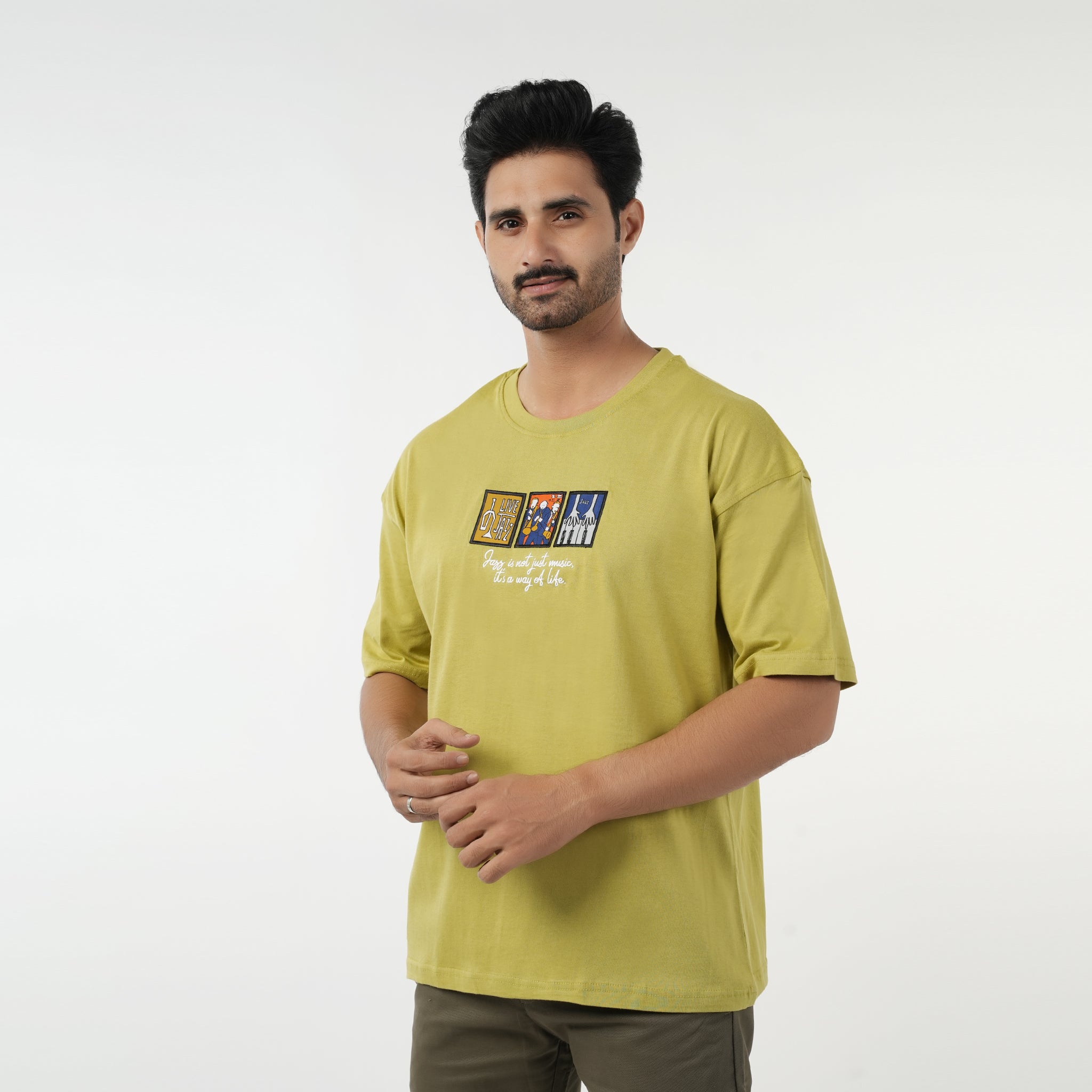 Eminent Men's Half Sleeves Round Neck T-Shirt - Mid Green, Men's T-Shirts & Polos, Eminent, Chase Value