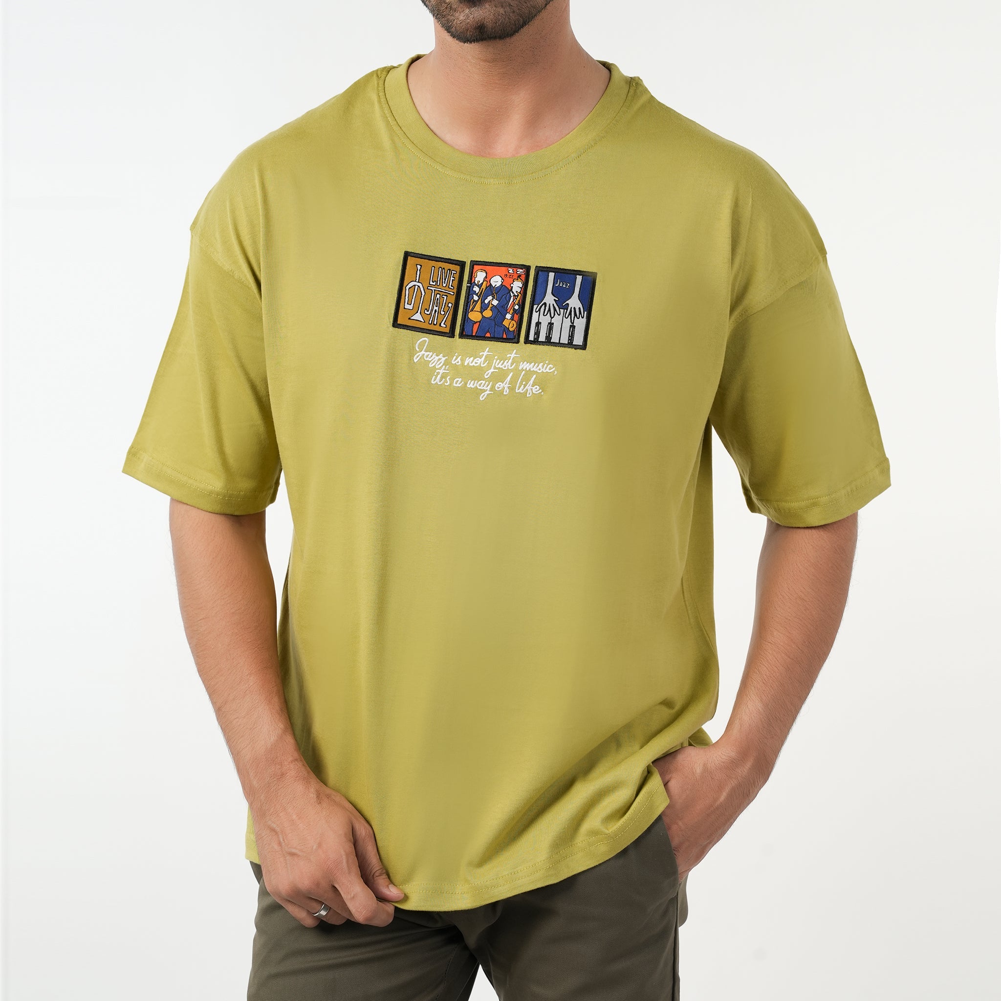 Eminent Men's Half Sleeves Round Neck T-Shirt - Mid Green, Men's T-Shirts & Polos, Eminent, Chase Value