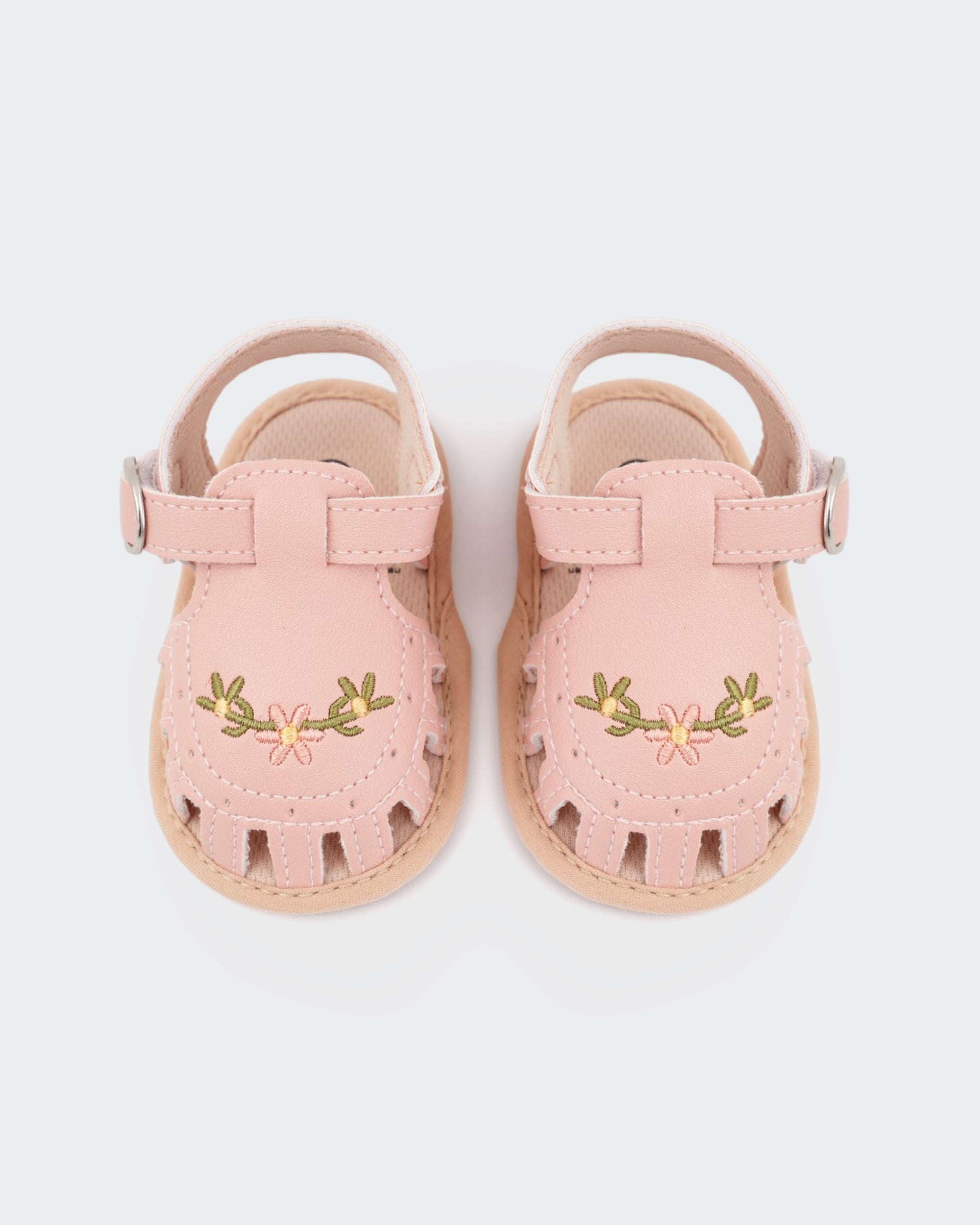 Eminent Newborn Girls' Embroidered Sandals