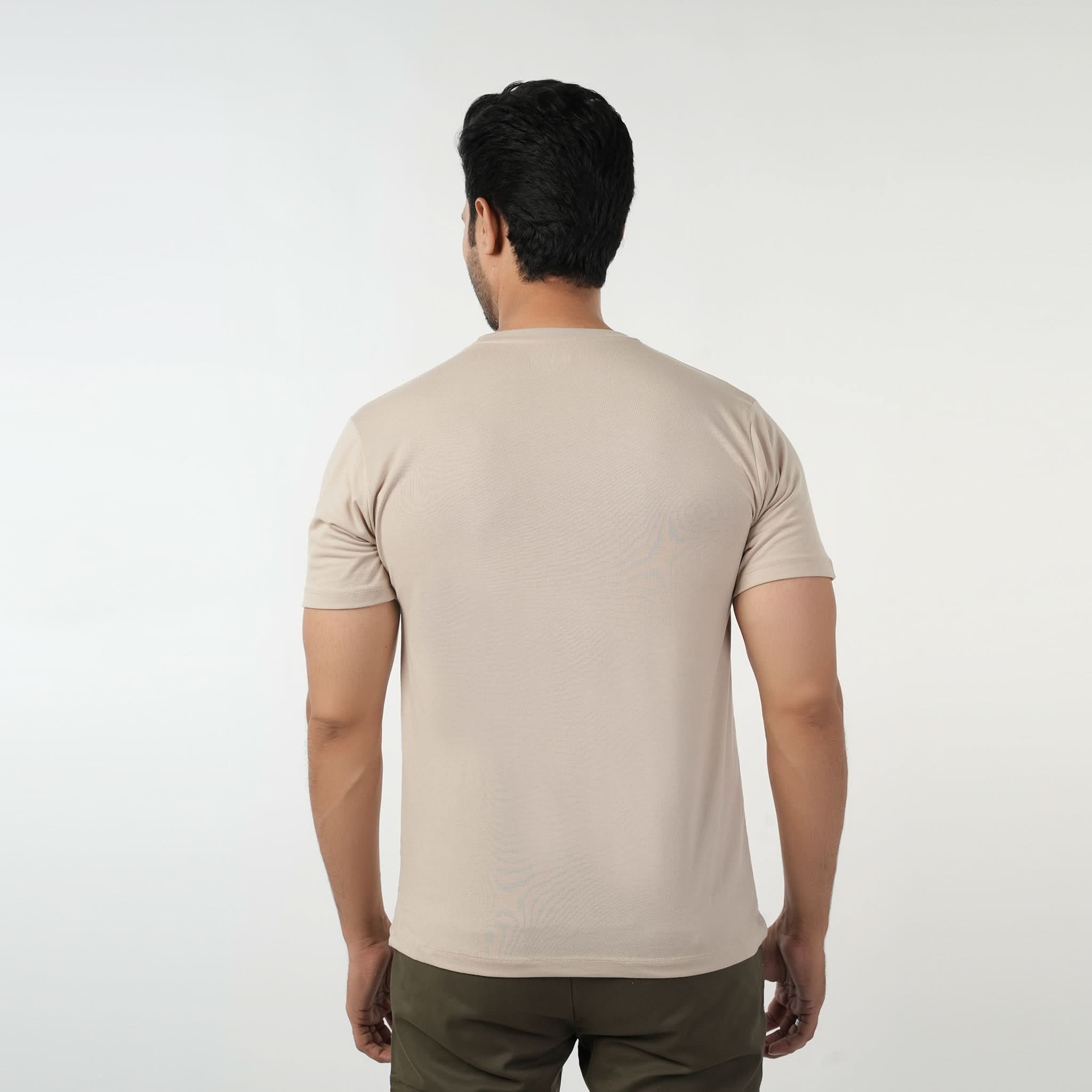 Valuable Men's Half Sleeves Round Neck T-Shirt - Fawn, Men's T-Shirts & Polos, Chase Value, Chase Value