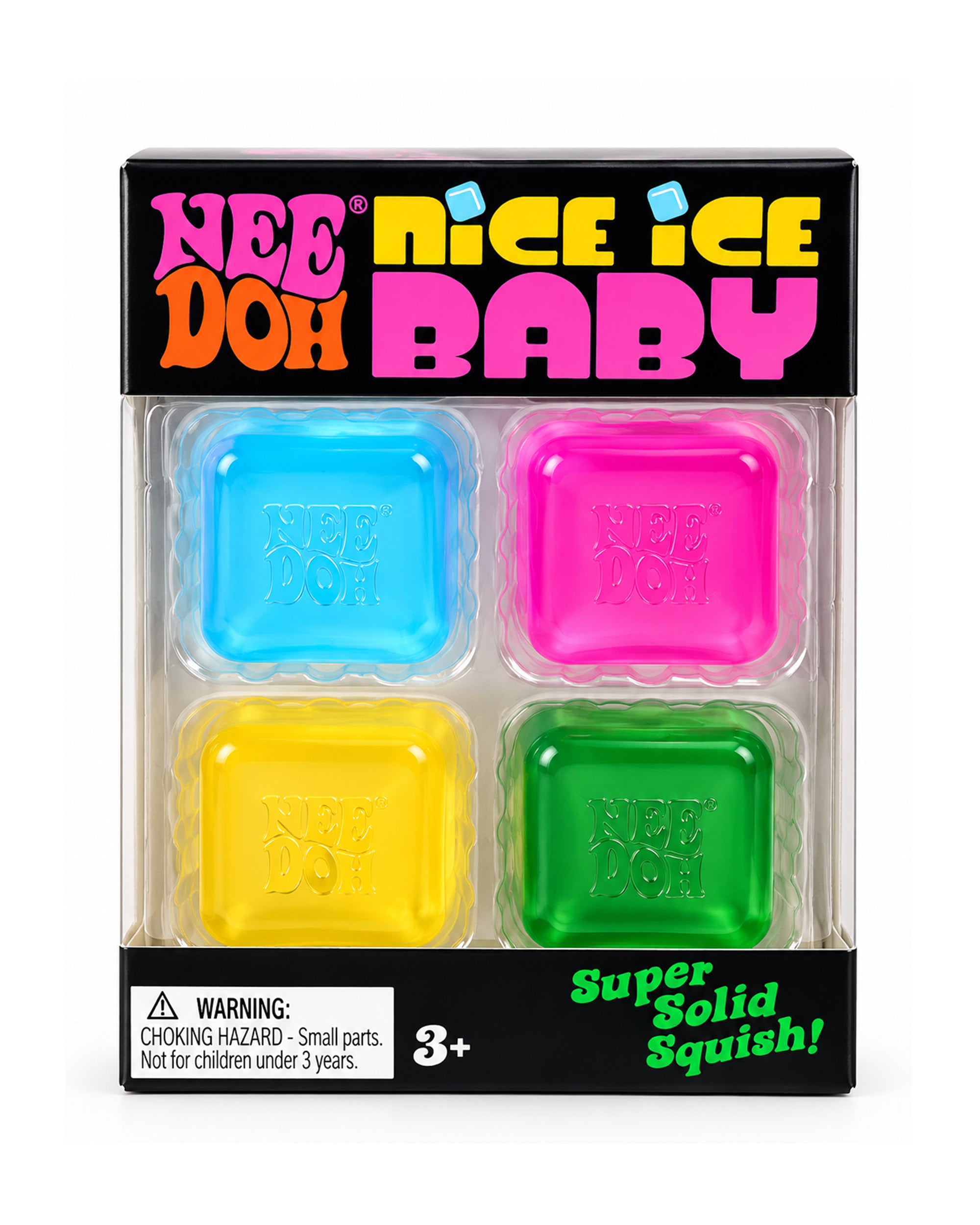 Nee Doh Square Squishy Cube - 4 Pcs