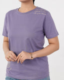 Eminent Women's Half Sleeves Printed T-Shirt - Purple, Women T-Shirts & Tops, Eminent, Chase Value