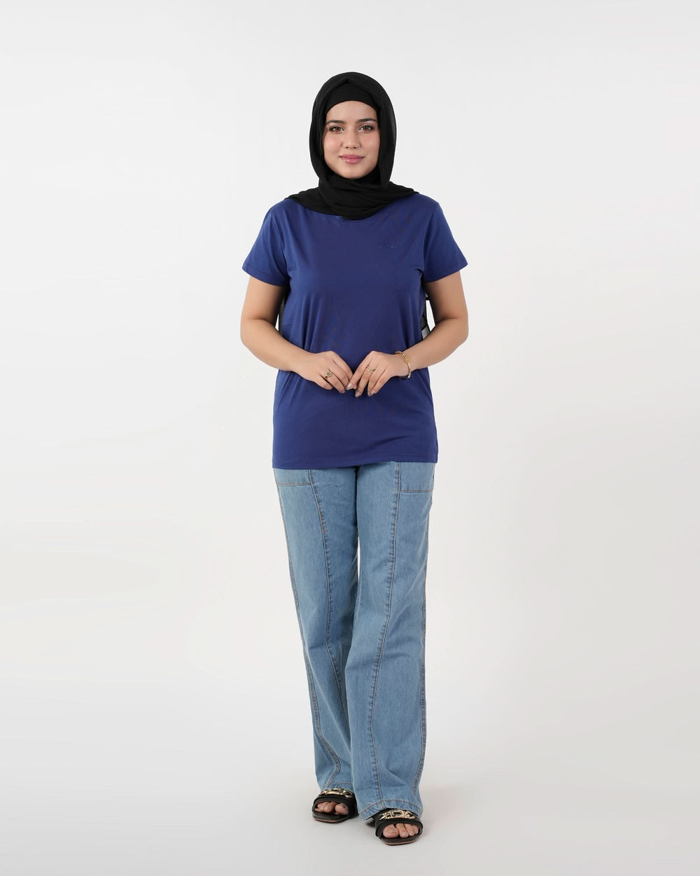 Eminent Women's Half Sleeves Printed T-Shirt - Navy Blue, Women T-Shirts & Tops, Eminent, Chase Value