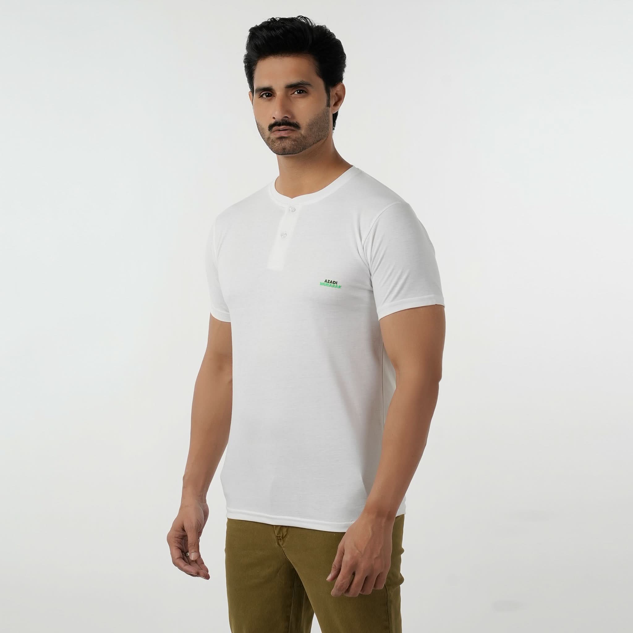 Eminent Men's Round Neck Half Sleeves Printed T-Shirt - White, Men's T-Shirts & Polos, Eminent, Chase Value