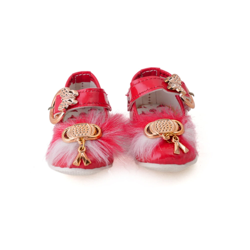 Newborn  Girls Pumpy (Fur) – Cozy Baby Shoes for Winter Wear, Newborn Caps, Shoes & Socks, Chase Value, Chase Value