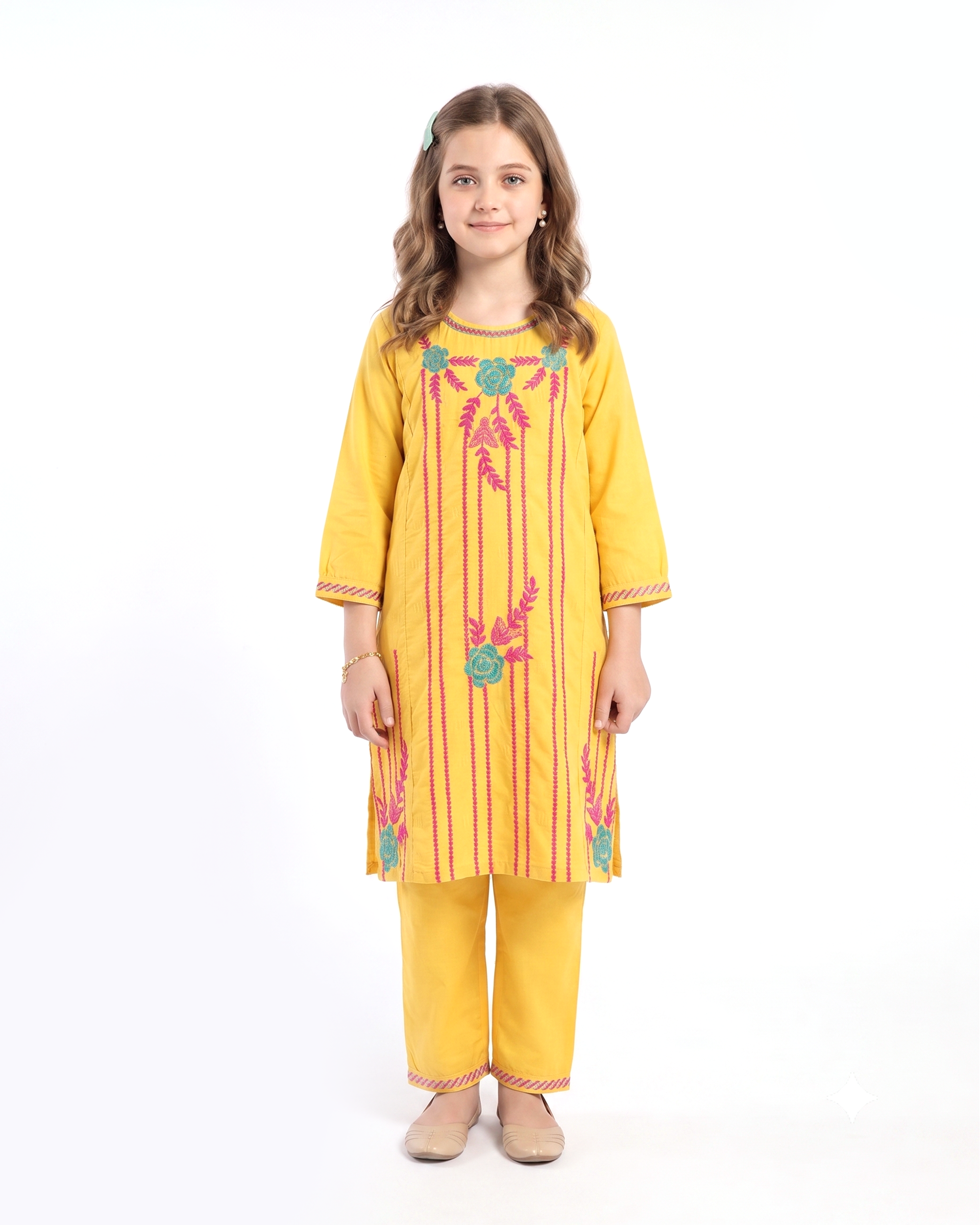 Girl's Embroidered Shalwar Kameez