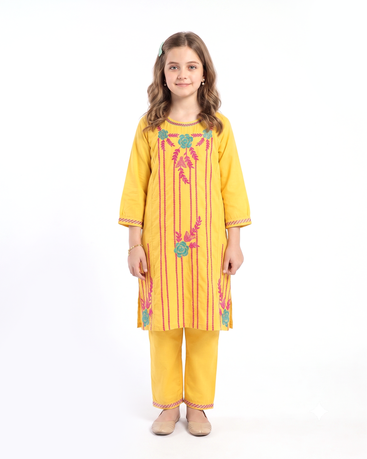 Girl's Embroidered Shalwar Kameez