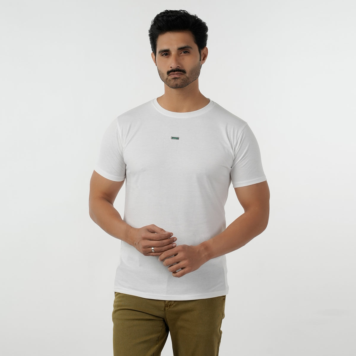 Eminent Men's Round Neck Half Sleeves Printed T-Shirt - White, Men's T-Shirts & Polos, Eminent, Chase Value