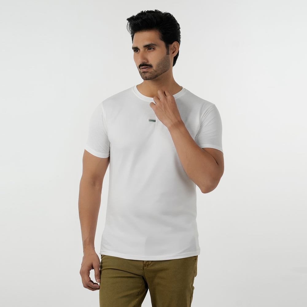 Eminent Men's Round Neck Half Sleeves Printed T-Shirt - White, Men's T-Shirts & Polos, Eminent, Chase Value