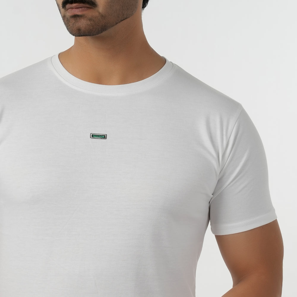 Eminent Men's Round Neck Half Sleeves Printed T-Shirt - White, Men's T-Shirts & Polos, Eminent, Chase Value