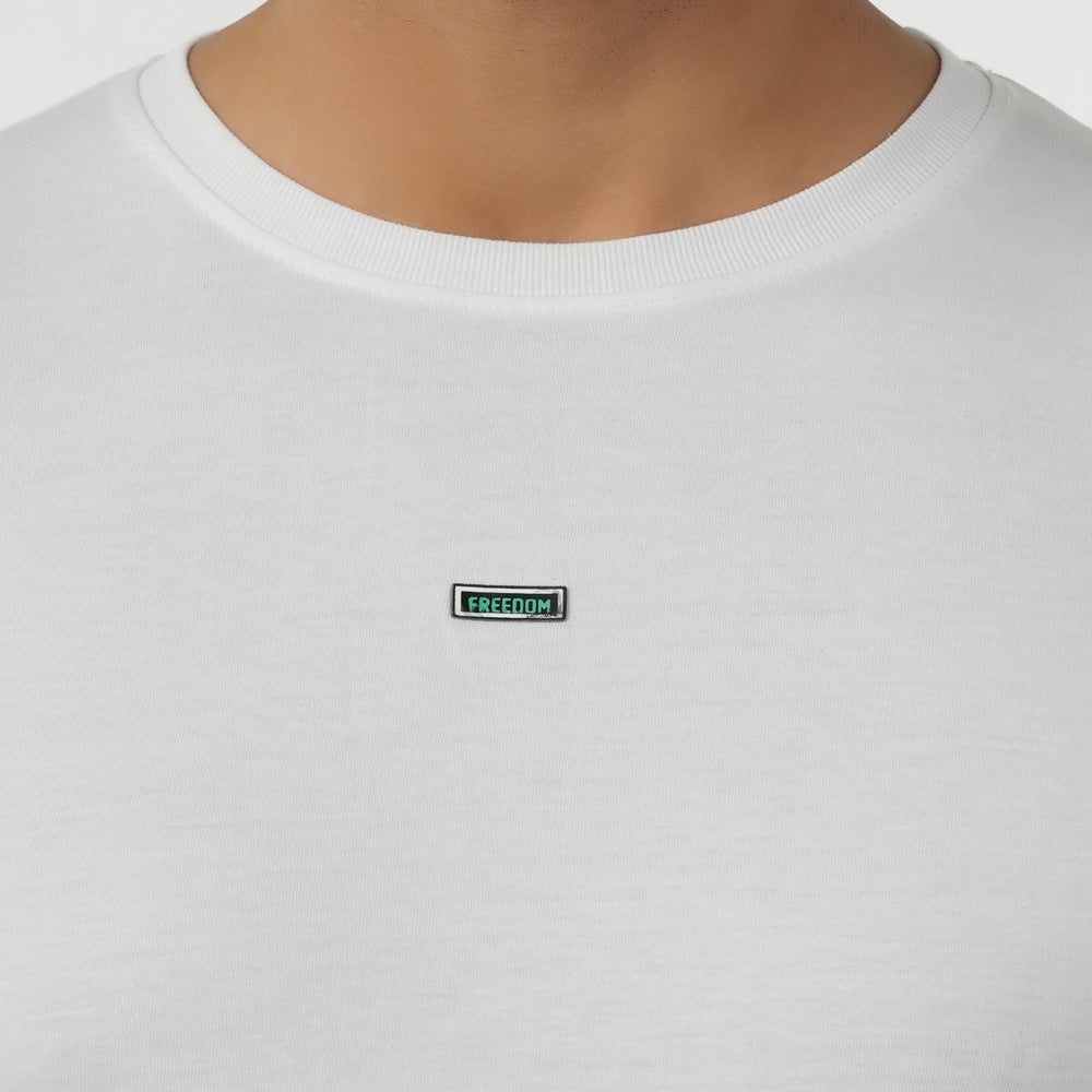 Eminent Men's Round Neck Half Sleeves Printed T-Shirt - White, Men's T-Shirts & Polos, Eminent, Chase Value