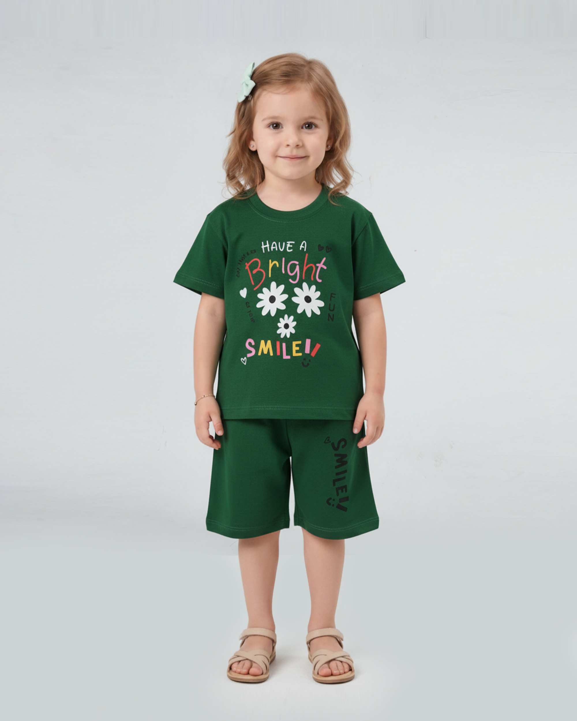 Valuables Girls' Half Sleeves Suit
