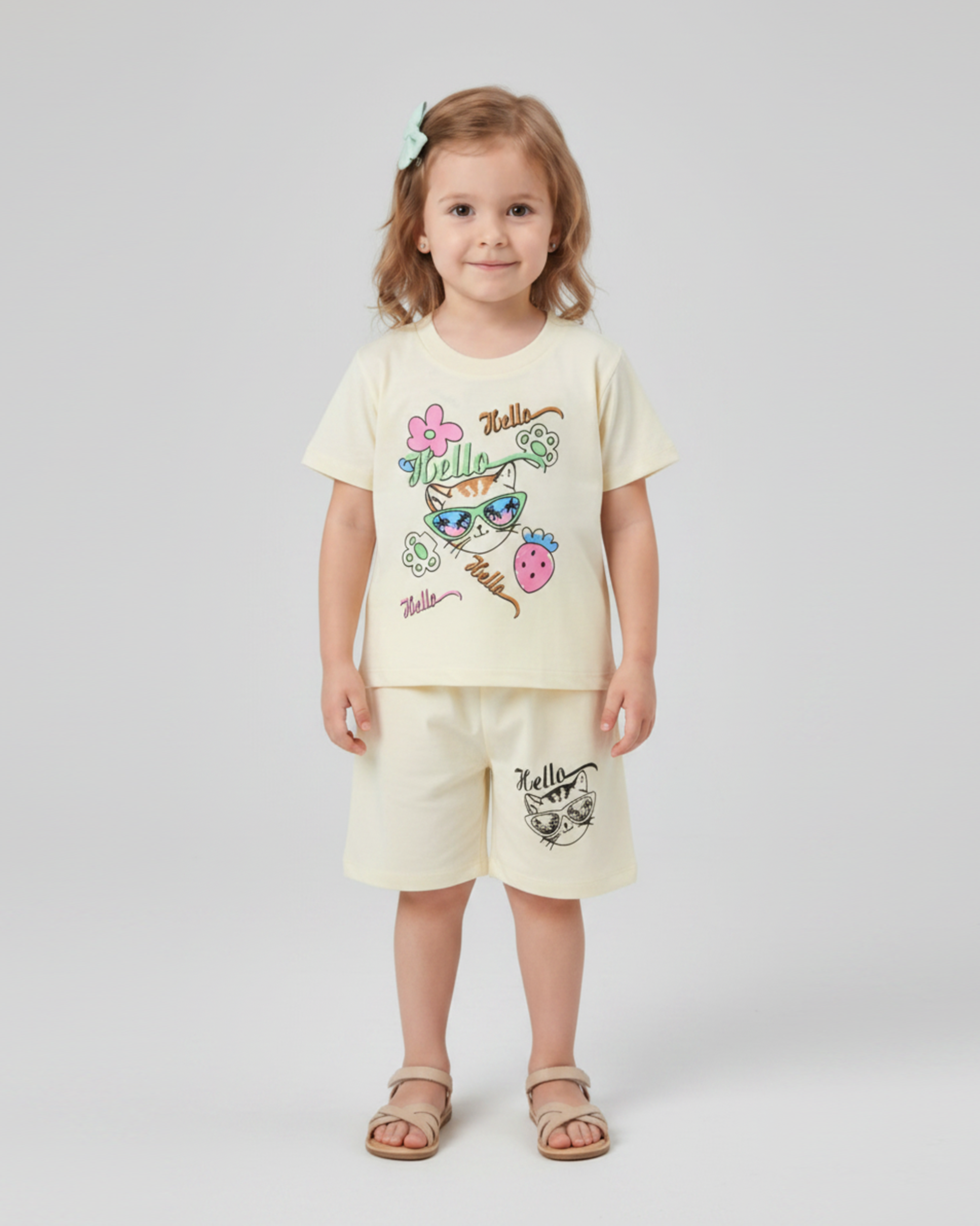 Valuables Girls' Half Sleeves Suit