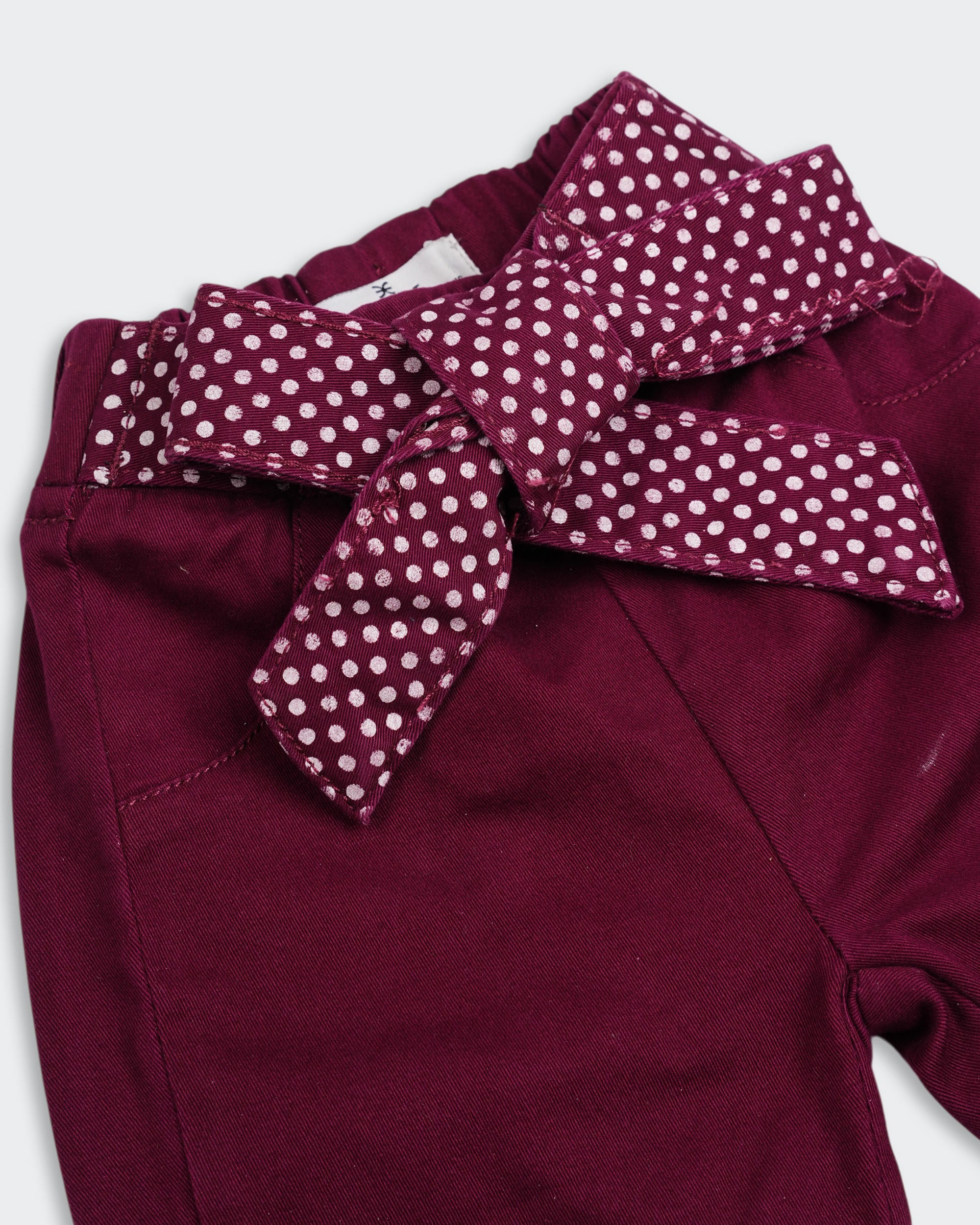 Eminent Newborn Girls Cotton Twill Bow Pants