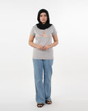 Women's Printed Half Sleeves T-Shirt - Grey, Women T-Shirts & Tops, Chase Value, Chase Value