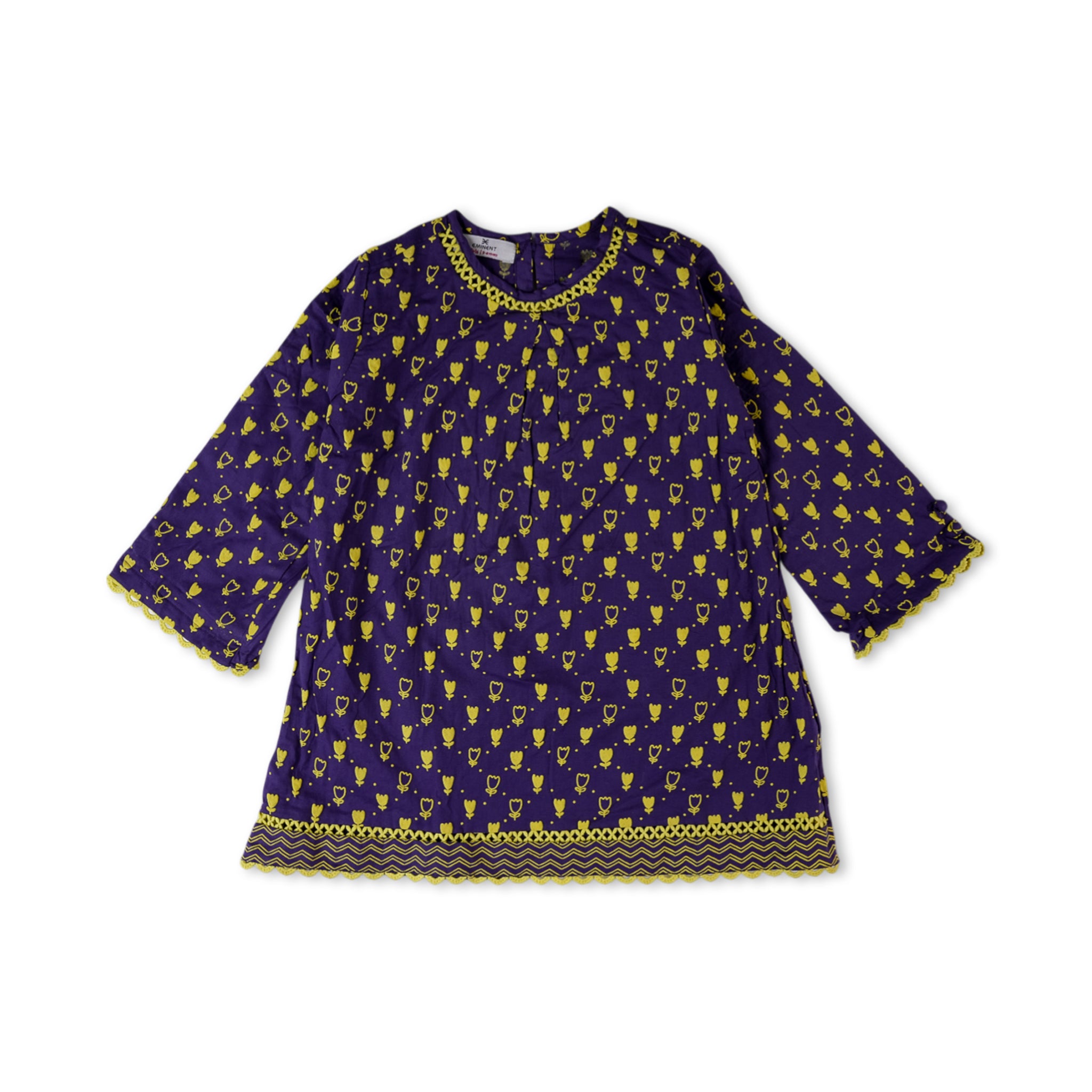 Eminent Girl Puff-Print 03 PCS Shalwar Suit – Stylish Everyday Wear - Purple, Girls Shalwar Kameez, Eminent, Chase Value