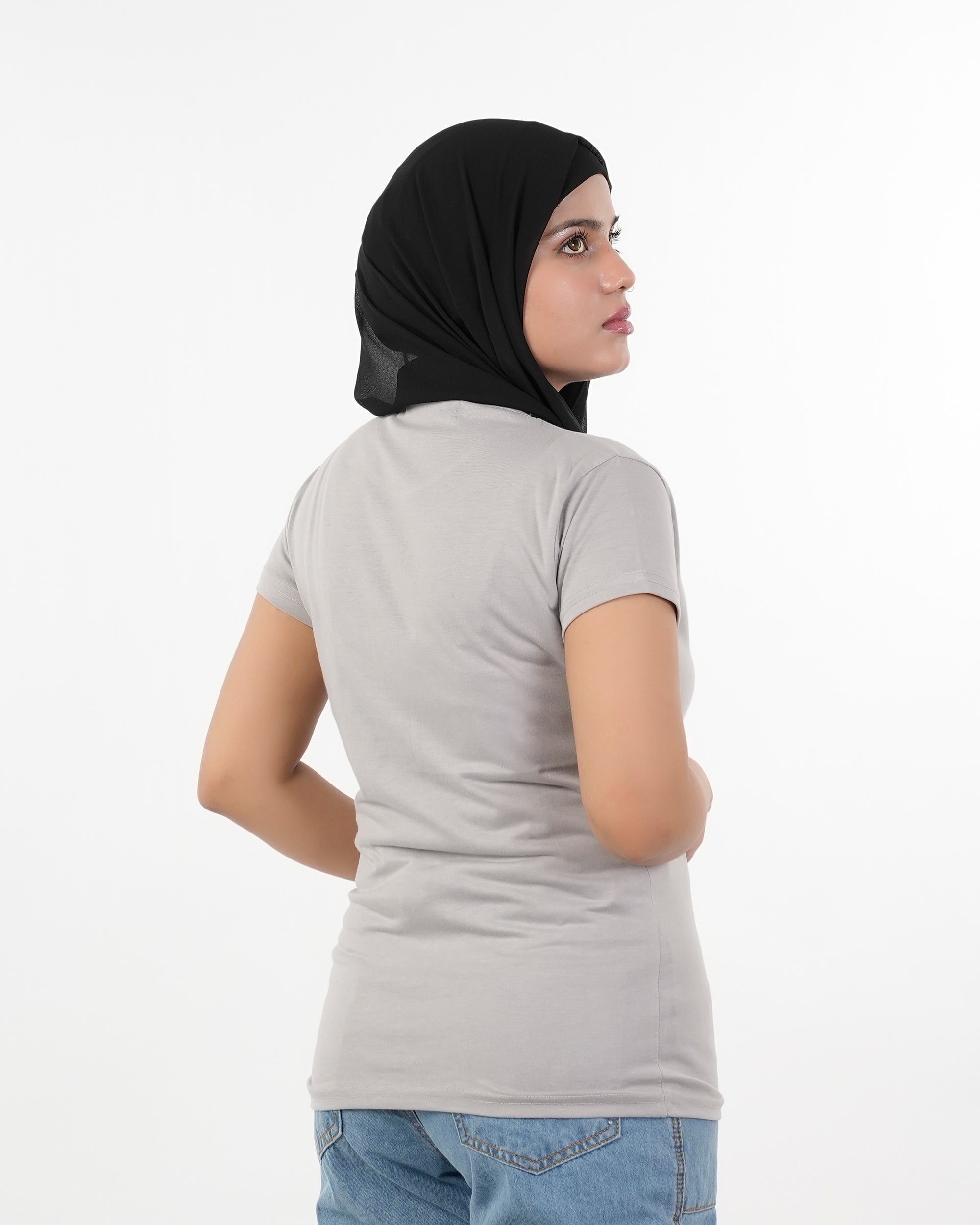 Women's Printed Half Sleeves T-Shirt - Grey, Women T-Shirts & Tops, Chase Value, Chase Value