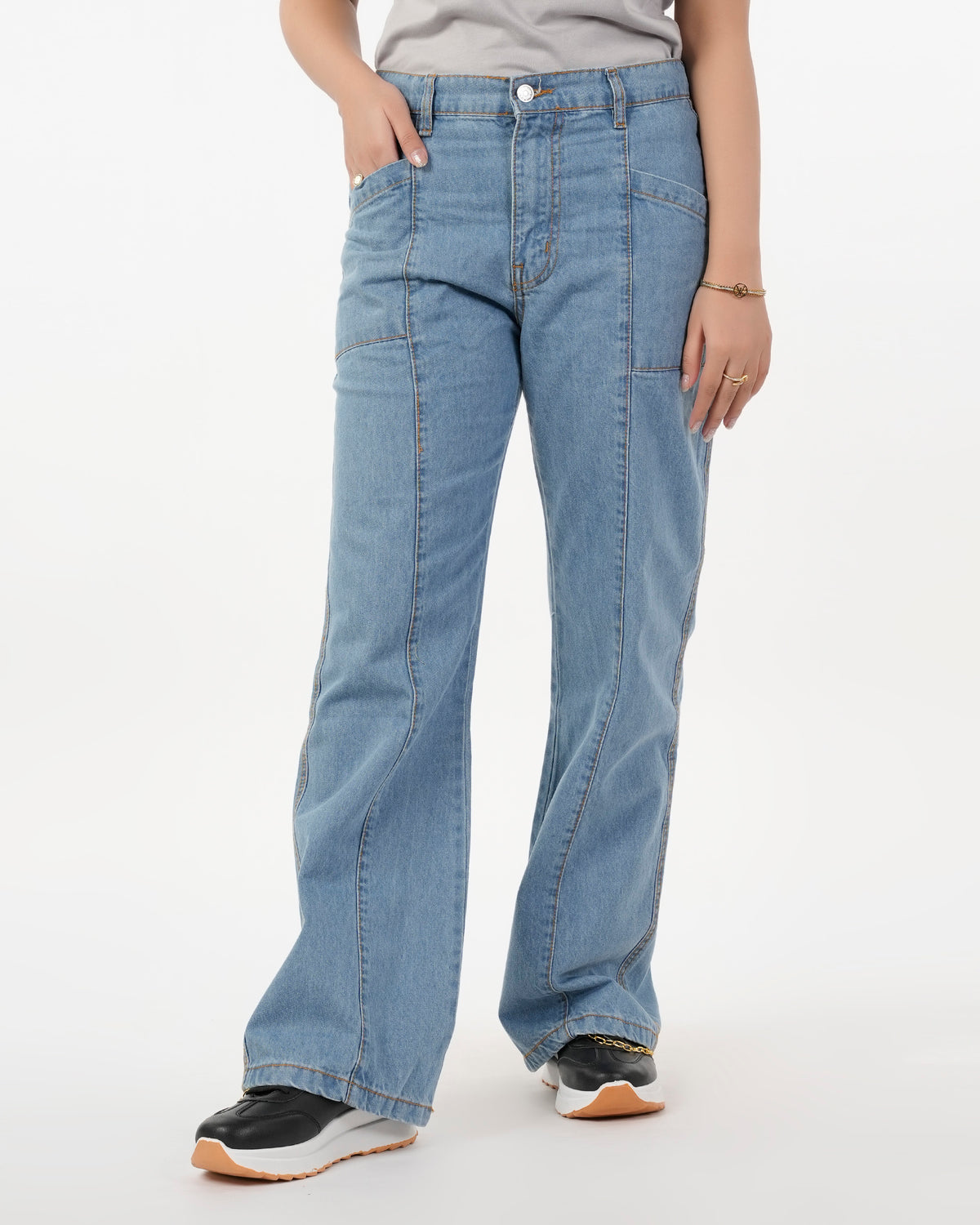 Eminent Women's Wider Leg Denim Pant - Light Blue, Women Pants & Tights, Eminent, Chase Value