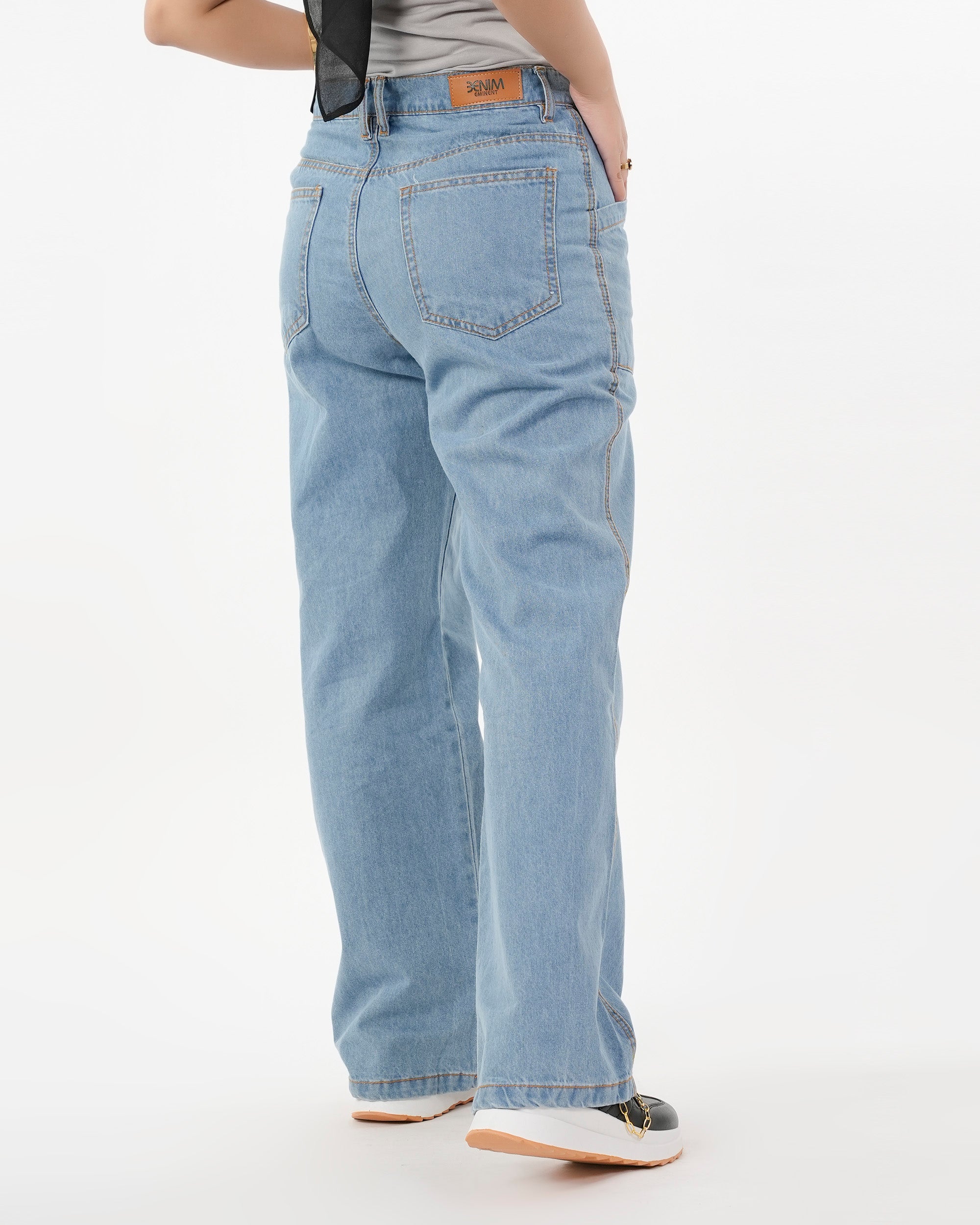 Eminent Women's Wider Leg Denim Pant - Light Blue, Women Pants & Tights, Eminent, Chase Value
