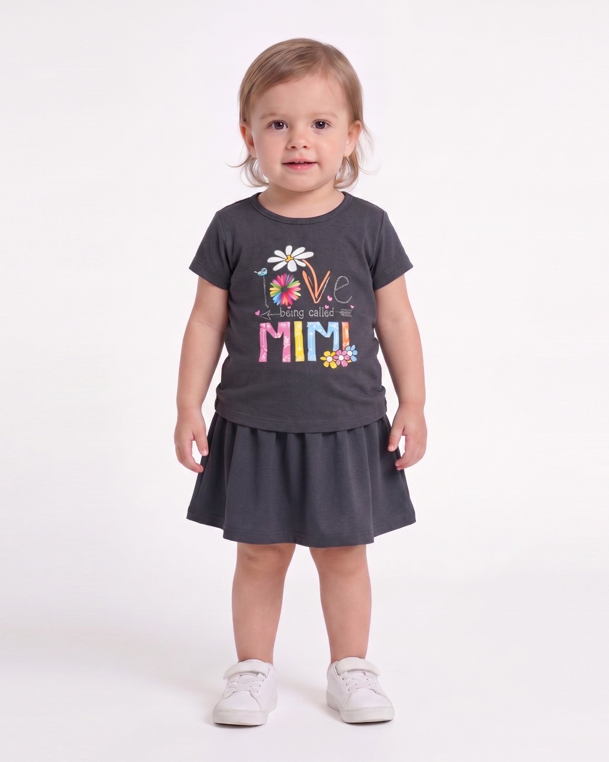 Valuables Girls Half Sleeve Skirt Suit