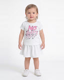 Valuables Girls Half Sleeve Skirt Suit