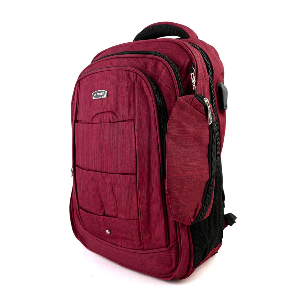 JN Power Backpack – Durable, Multi-Compartment Bag for Daily Use - Maroon, School Bags, Chase Value, Chase Value