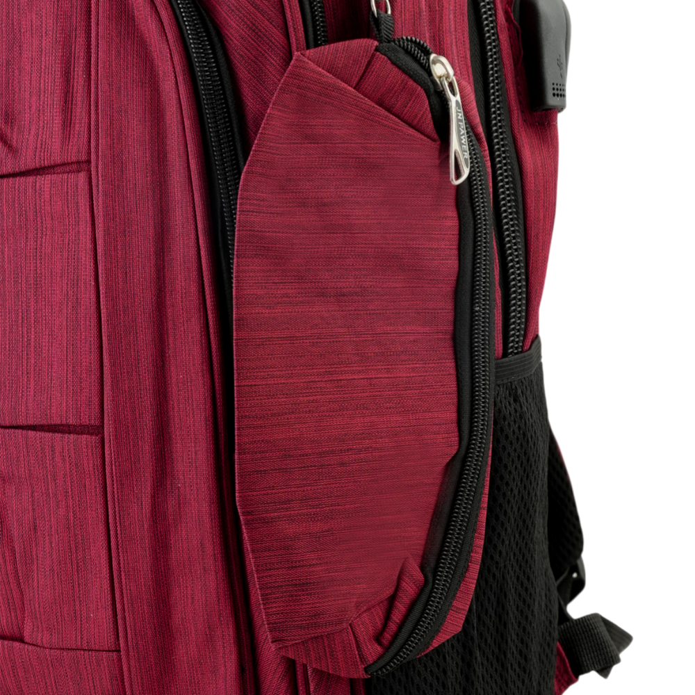 JN Power Backpack – Durable, Multi-Compartment Bag for Daily Use - Maroon, School Bags, Chase Value, Chase Value