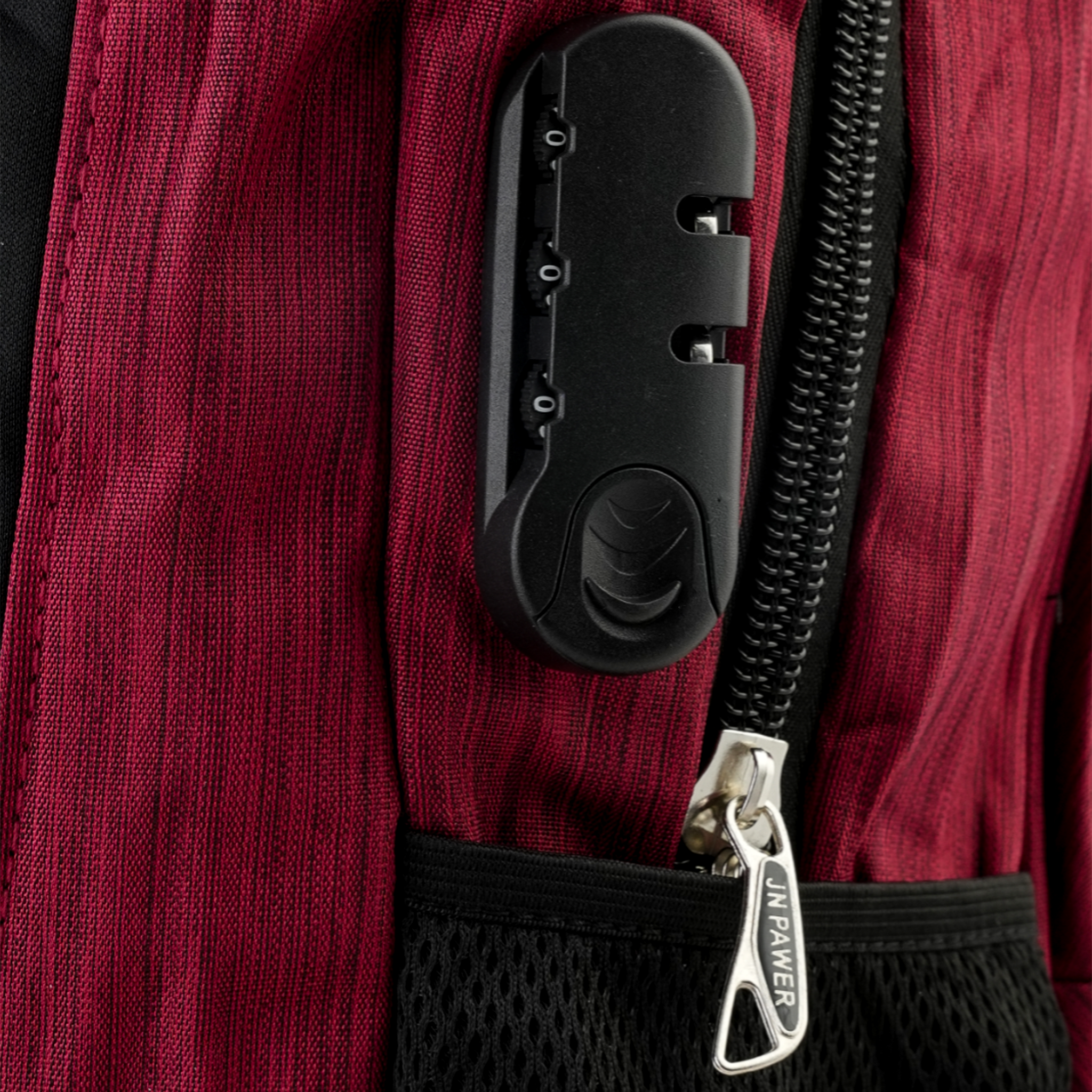 JN Power Backpack – Durable, Multi-Compartment Bag for Daily Use - Maroon, School Bags, Chase Value, Chase Value