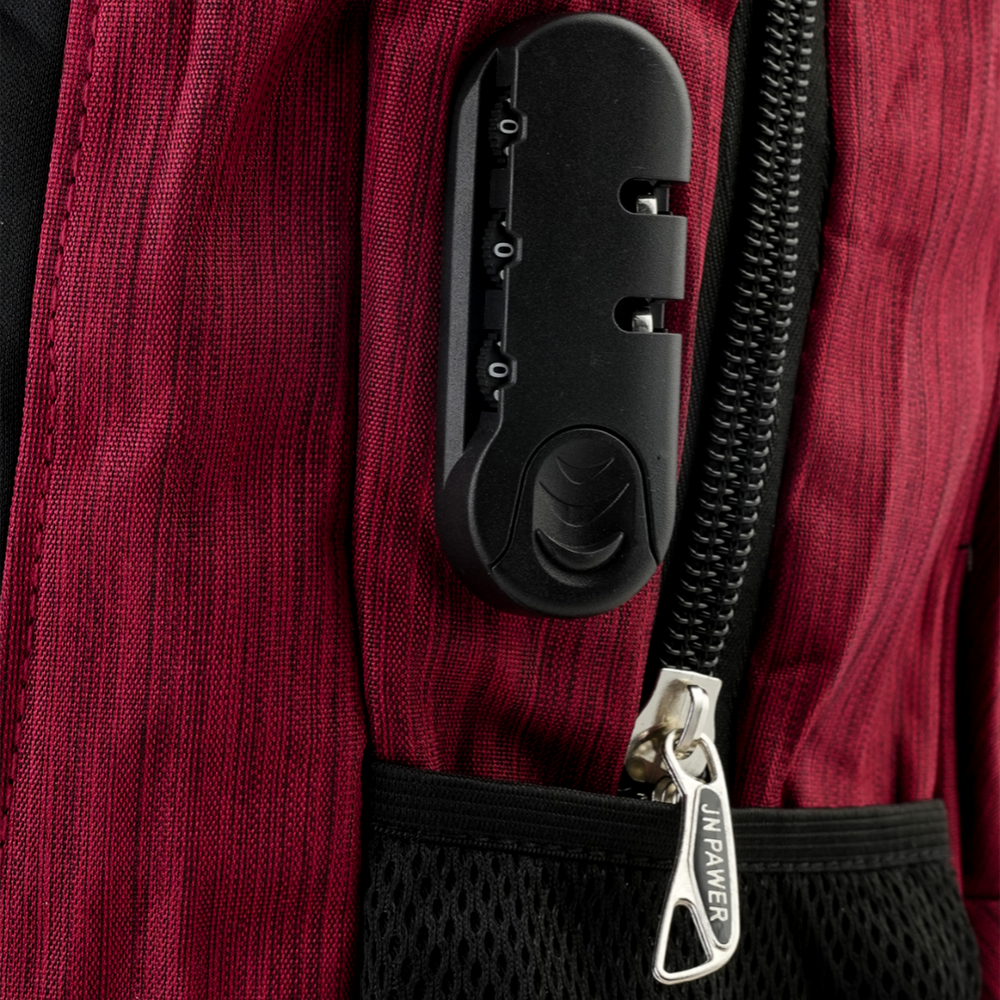 JN Power Backpack – Durable, Multi-Compartment Bag for Daily Use - Maroon, School Bags, Chase Value, Chase Value