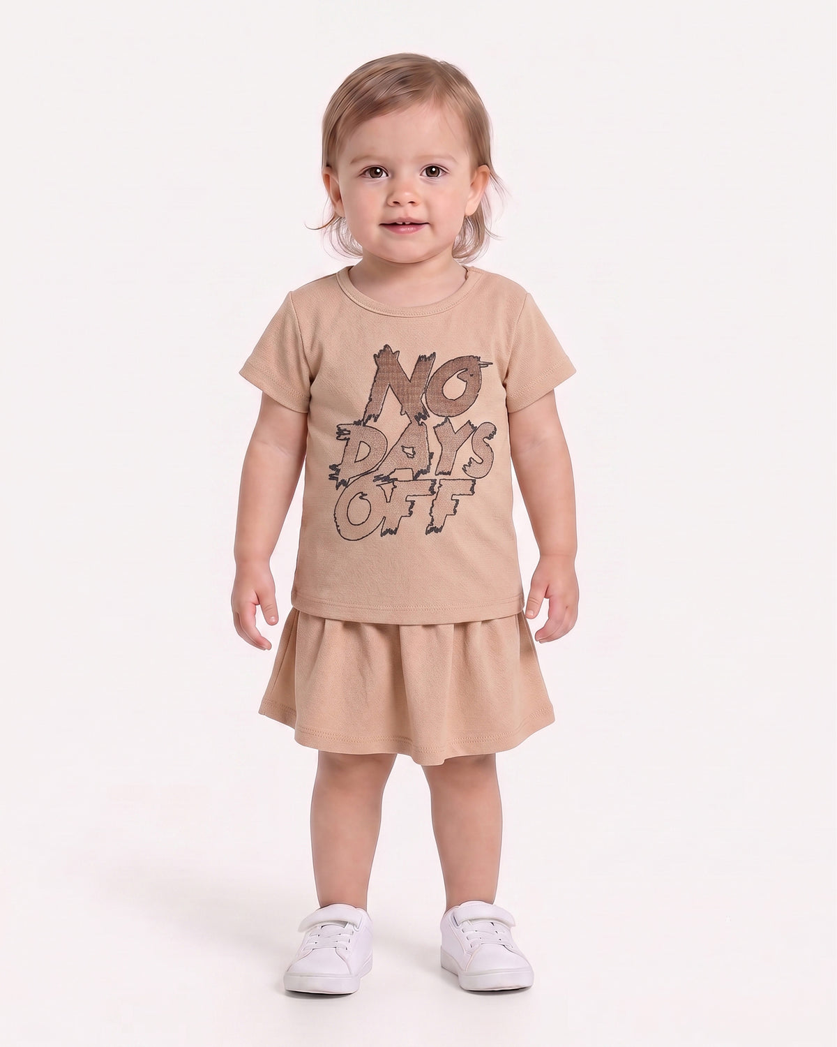 Valuables Girls Half Sleeve Skirt Suit