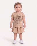 Valuables Girls Half Sleeve Skirt Suit