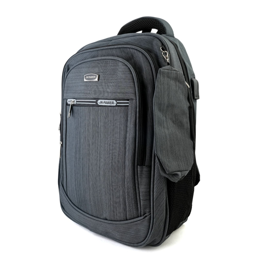 JN Power Backpack – Durable, Multi-Compartment Bag for Daily Use - Grey, School Bags, Chase Value, Chase Value