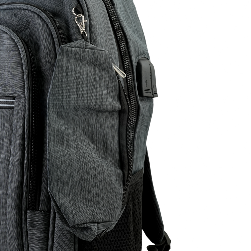JN Power Backpack – Durable, Multi-Compartment Bag for Daily Use - Grey, School Bags, Chase Value, Chase Value