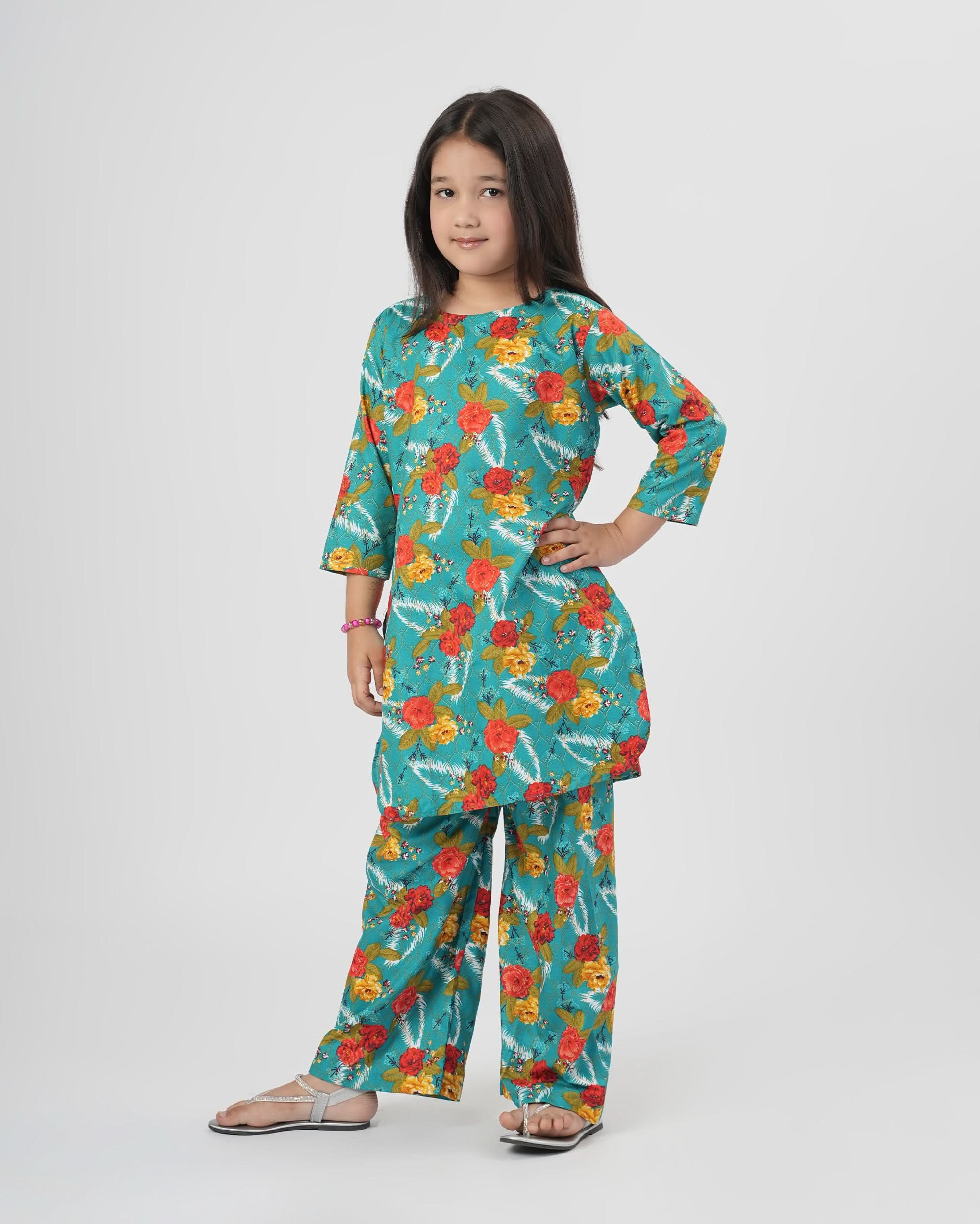 Valuables Girl’s 3PCS Suit, Girls Shalwar Kameez, Chase Value, Chase Value