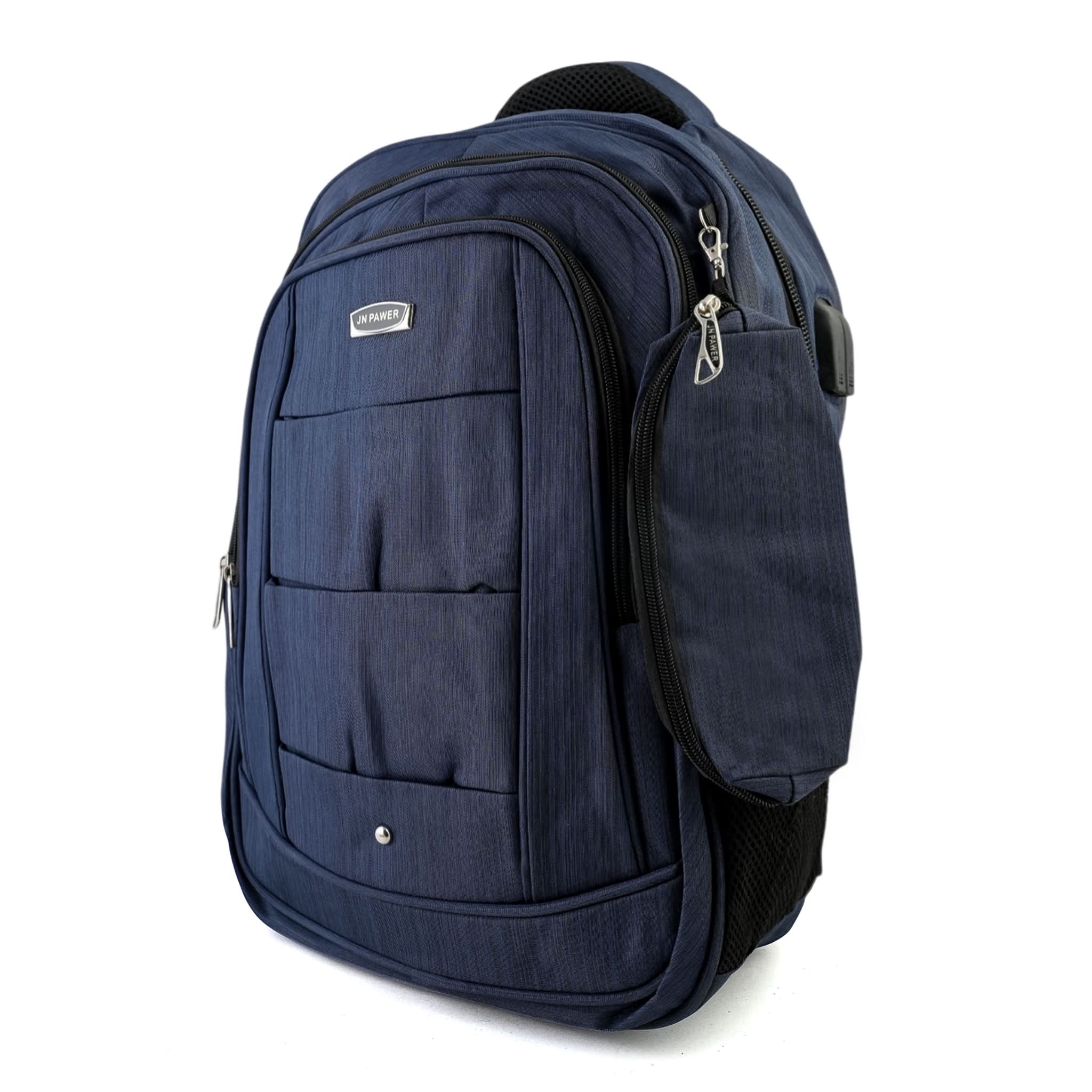 JN Power Backpack – Durable, Multi-Compartment Bag for Daily Use - Navy Blue, School Bags, Chase Value, Chase Value