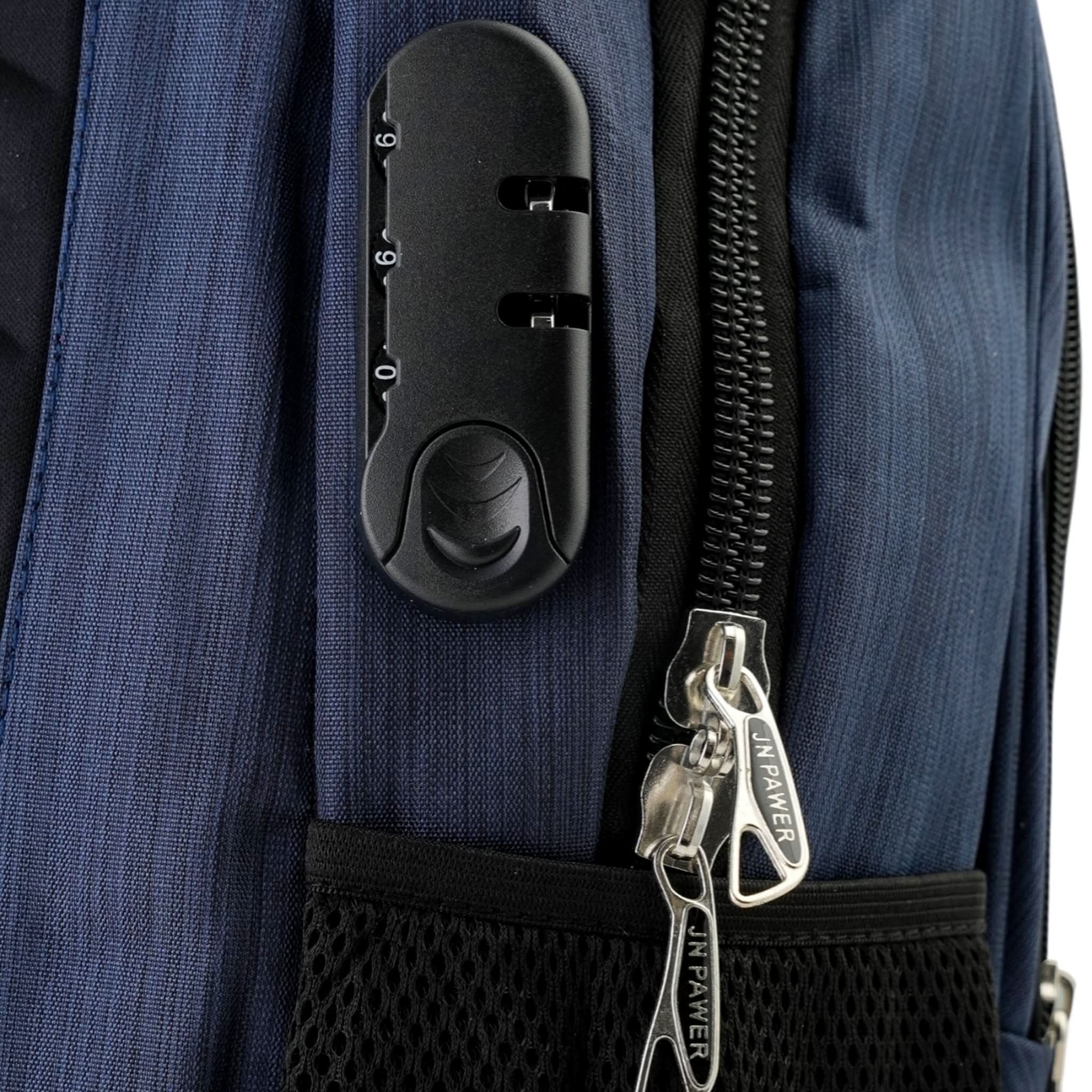 JN Power Backpack – Durable, Multi-Compartment Bag for Daily Use - Navy Blue, School Bags, Chase Value, Chase Value
