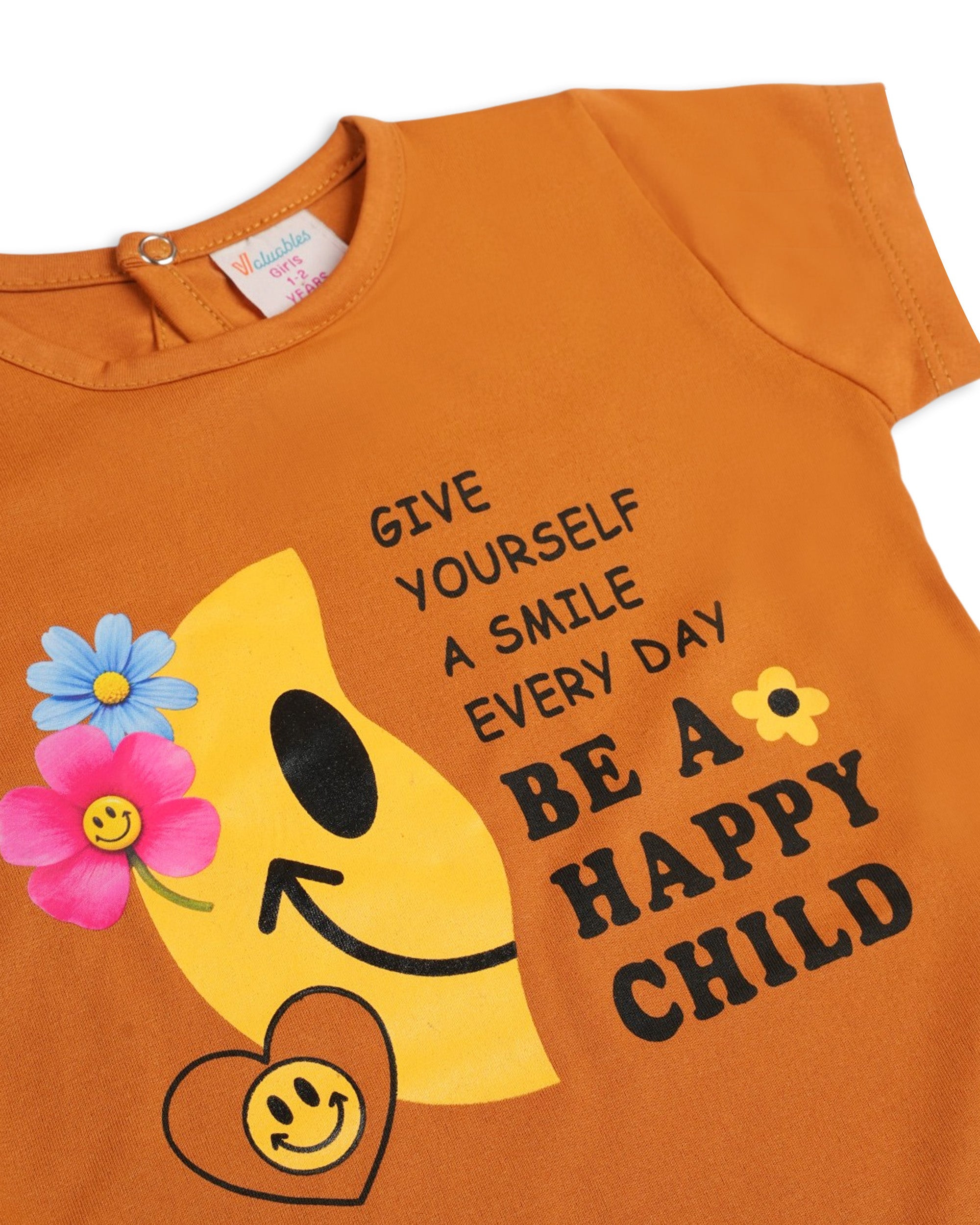 Valuables Girls Half Sleeve Skirt Suit