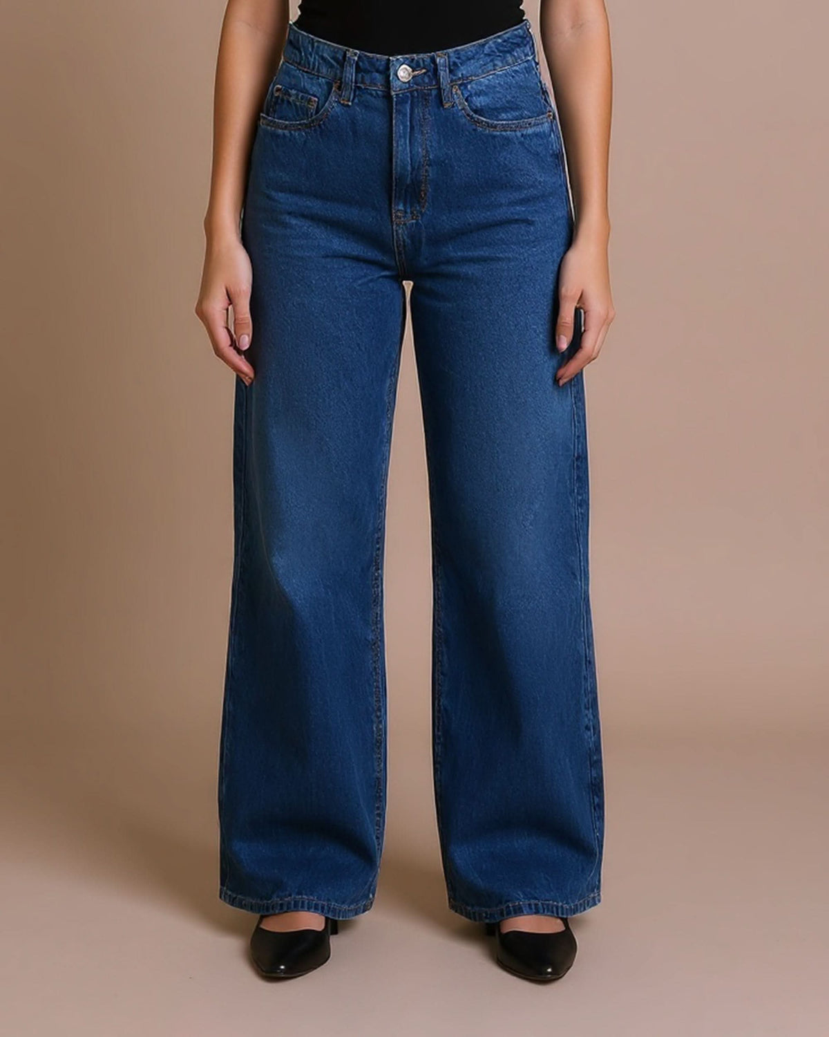 Women's Wide Leg Denim Pant, Women Pants & Tights, Chase Value, Chase Value