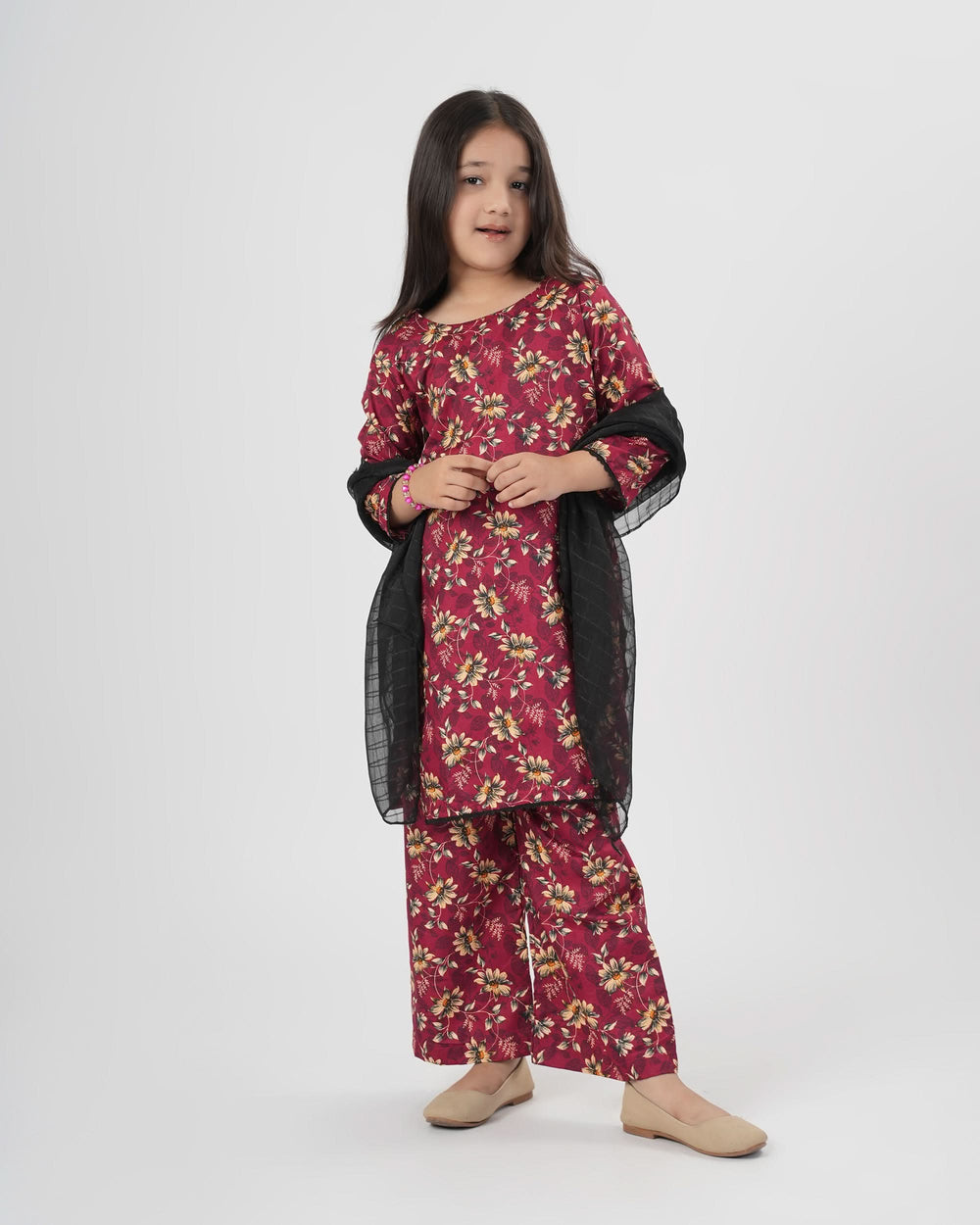 Valuables Girl’s 3PCS Suit, Girls Shalwar Kameez, Chase Value, Chase Value