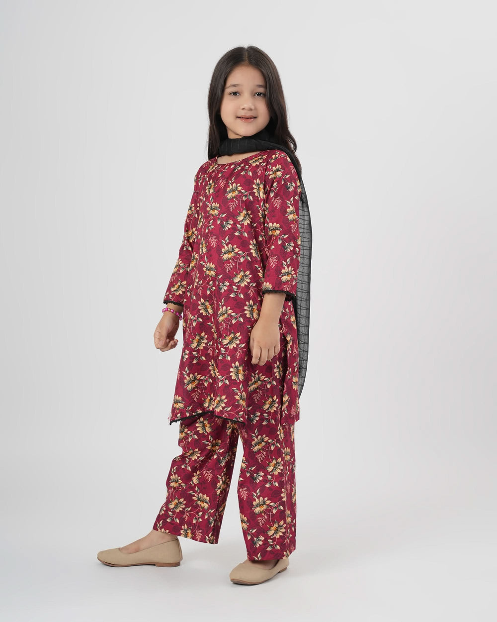 Valuables Girl’s 3PCS Suit, Girls Shalwar Kameez, Chase Value, Chase Value