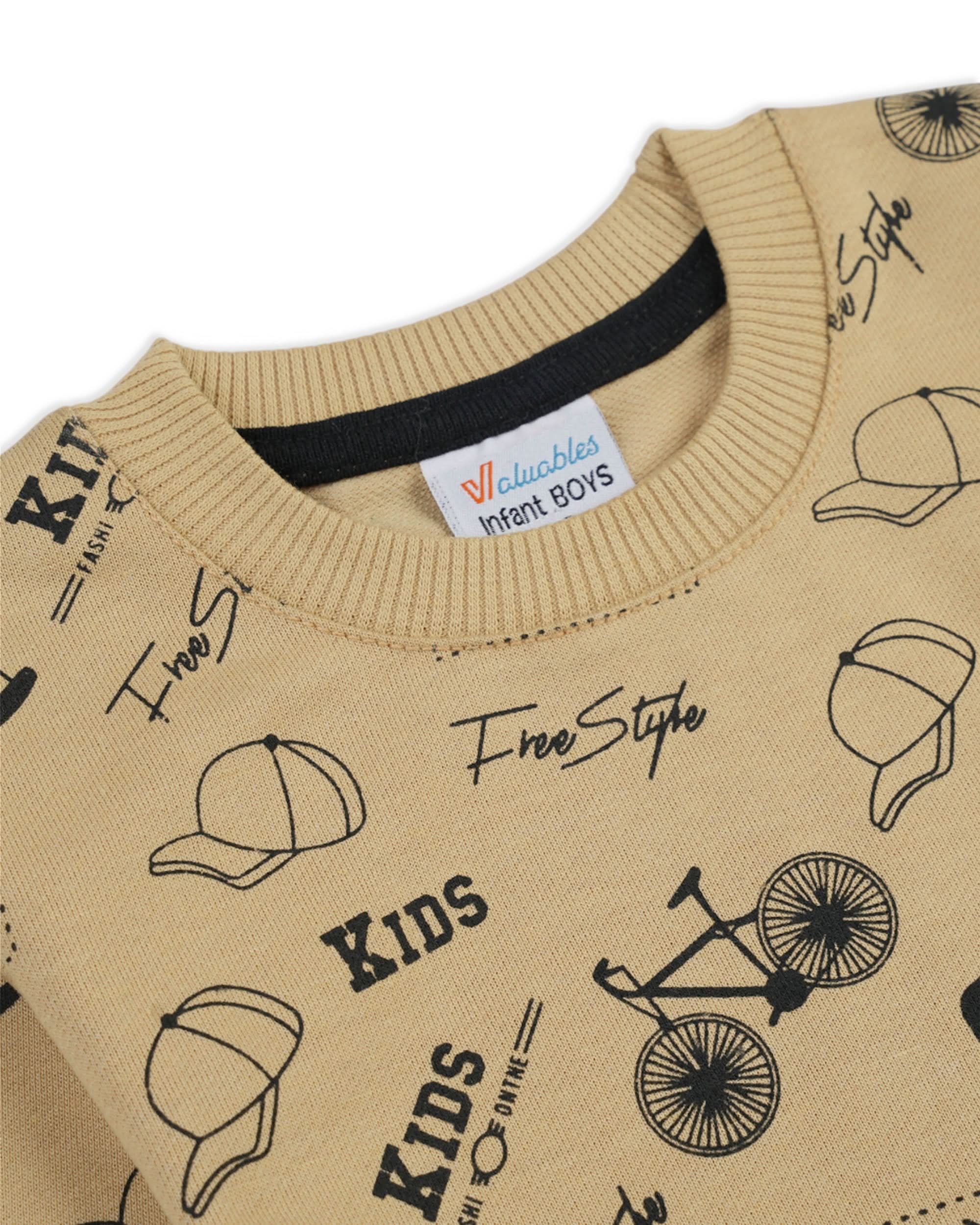 Valuables Newborn Boys Round Neck Suit – Terry, Newborn Boys Sando T-Shirts, Chase Value, Chase Value