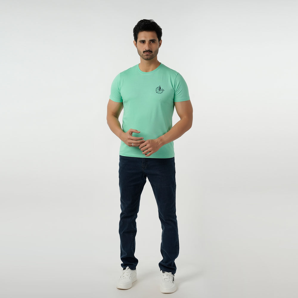 Eminent Men's Round Neck Half Sleeves Printed T-Shirt - Spring Bud, Men's T-Shirts & Polos, Eminent, Chase Value