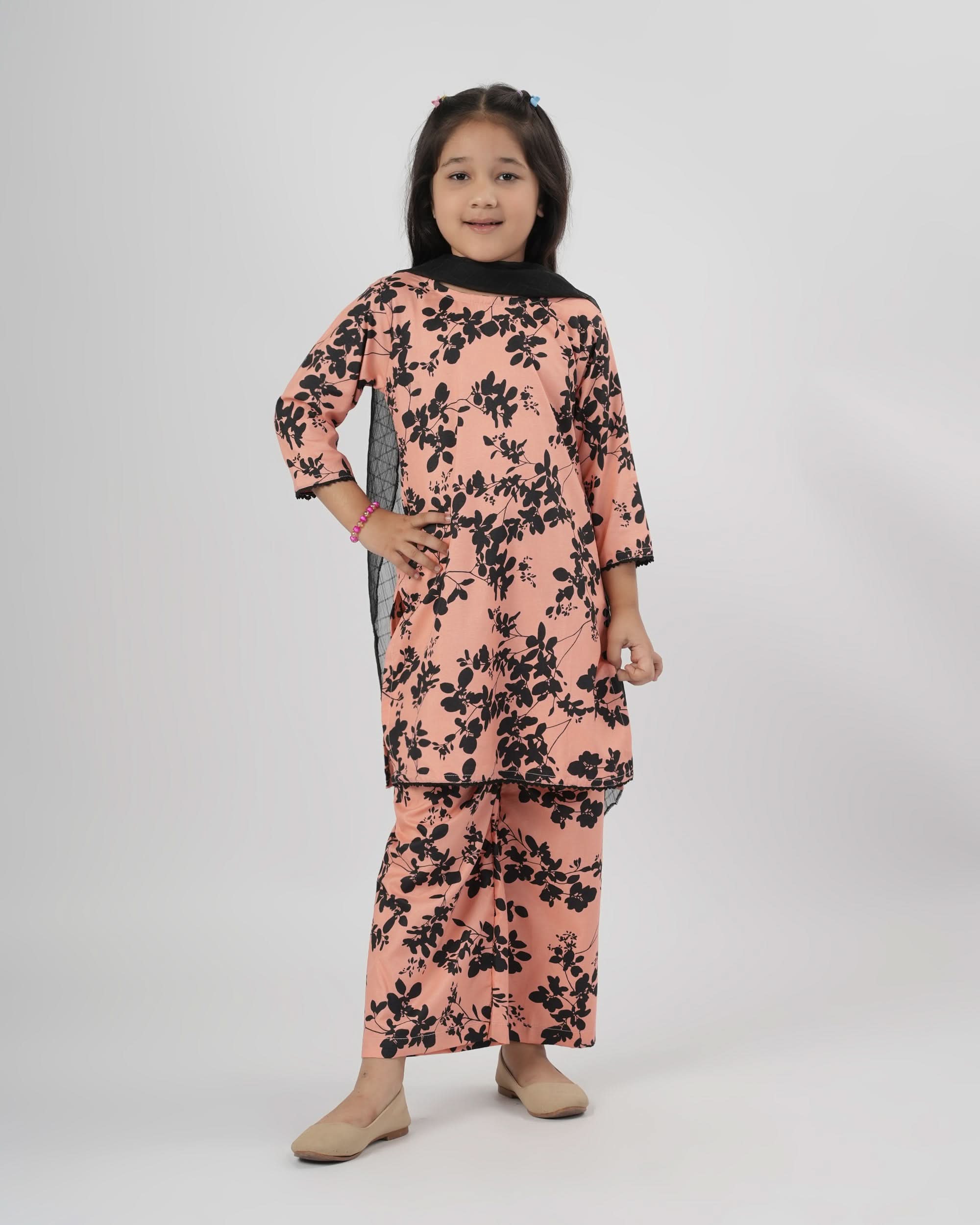Valuables Girl’s 3PCS Suit, Girls Shalwar Kameez, Chase Value, Chase Value