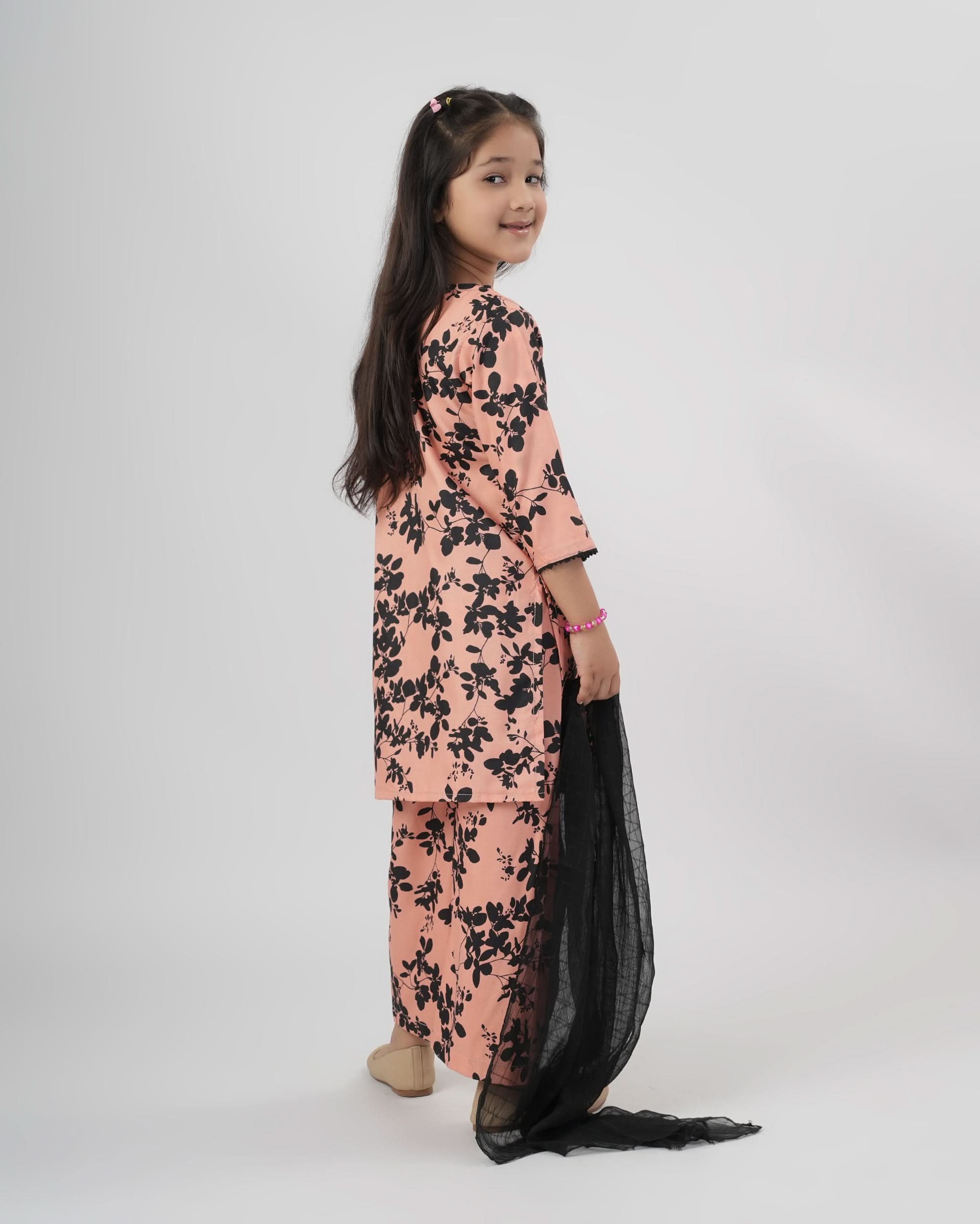 Valuables Girl’s 3PCS Suit, Girls Shalwar Kameez, Chase Value, Chase Value