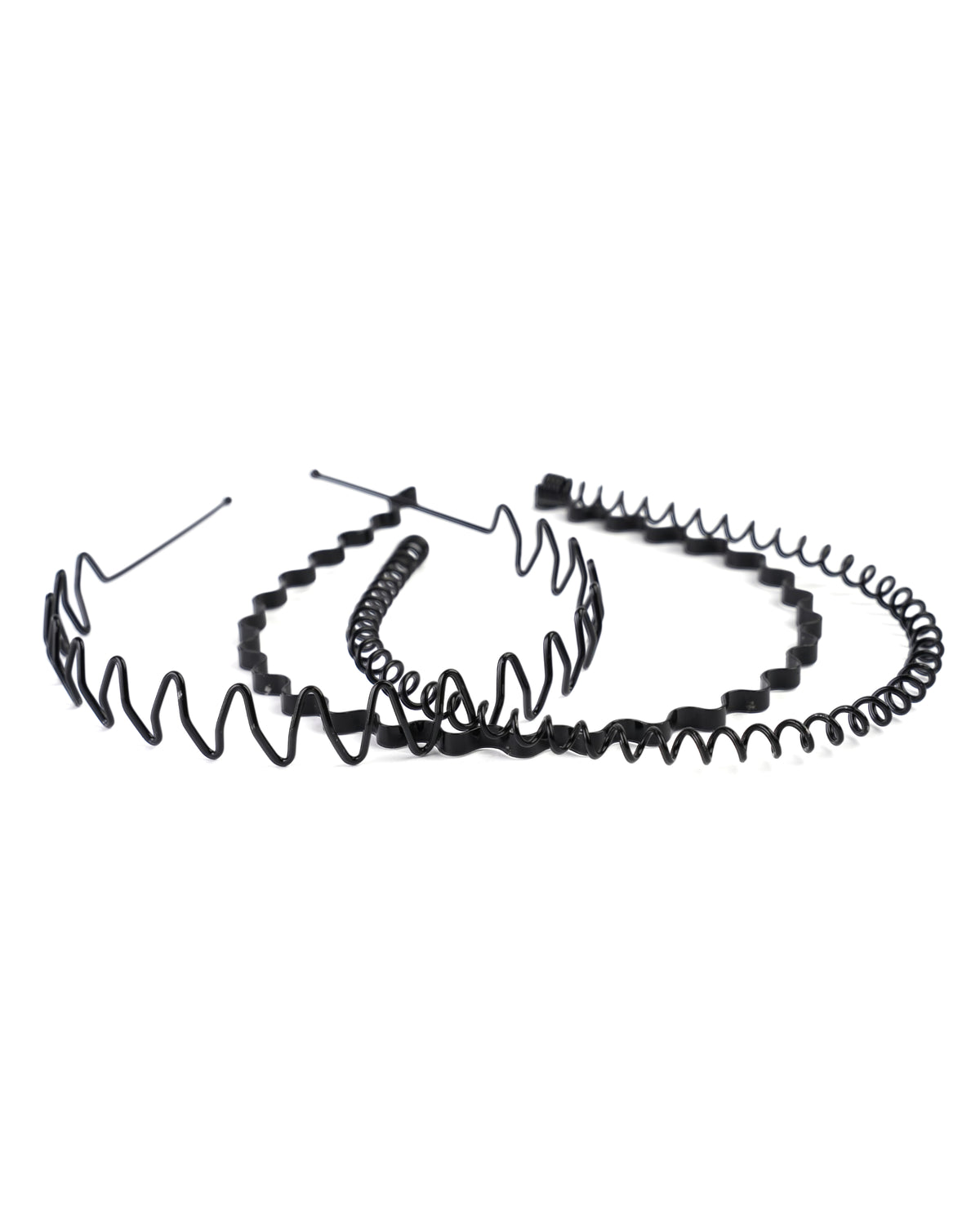 Men's Metal Spring Hair Band - 3 Pc Pack
