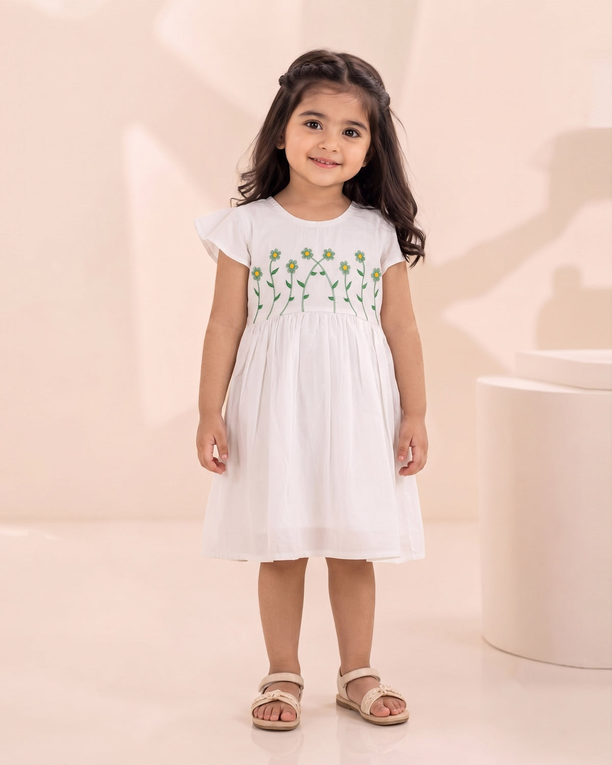 Valuables Independence Girls Embroidered Frock