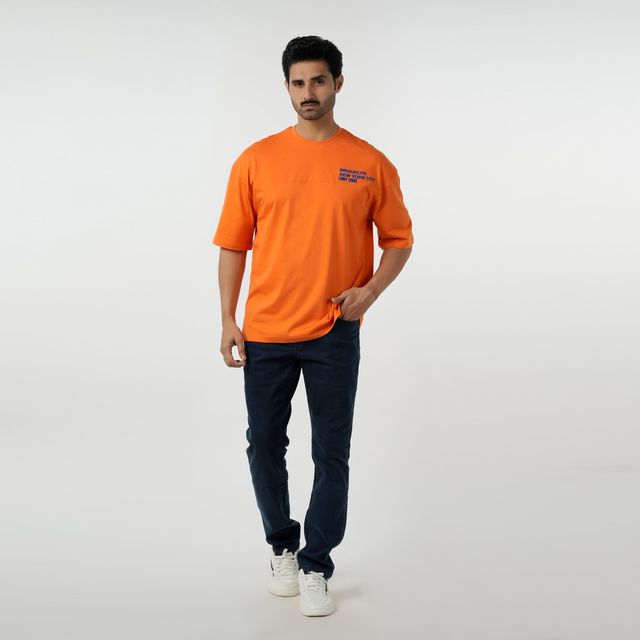 Eminent Men's Round Neck Half Sleeves T-Shirt - Orange, Men's T-Shirts & Polos, Eminent, Chase Value