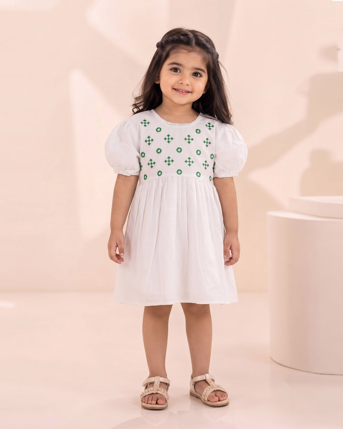 Valuables Independence Girls Embroidered Frock